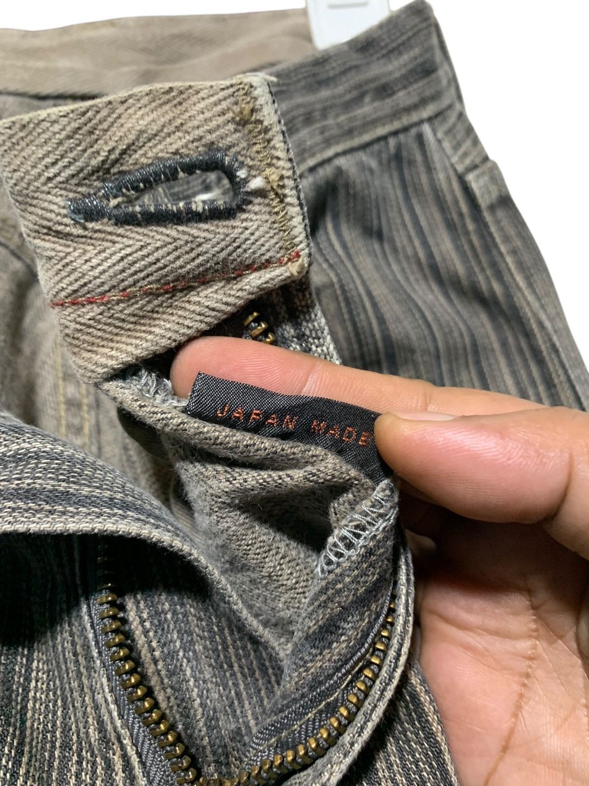 Blue Blue Japan Vintage Blue Way Japan pin striped grunge straight jeans Size US 29 - 13 Thumbnail
