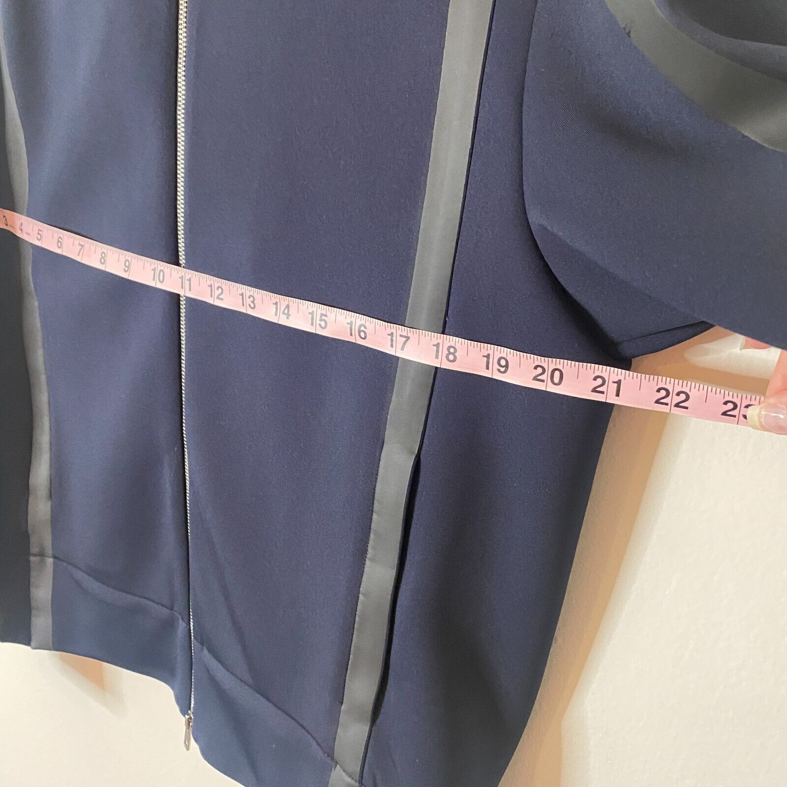 3.1 Phillip Lim 3.1 Phillip Lim Navy Track Jacket Zip Black Stripe Piping M Size US M / EU 48-50 / 2 - 7 Thumbnail