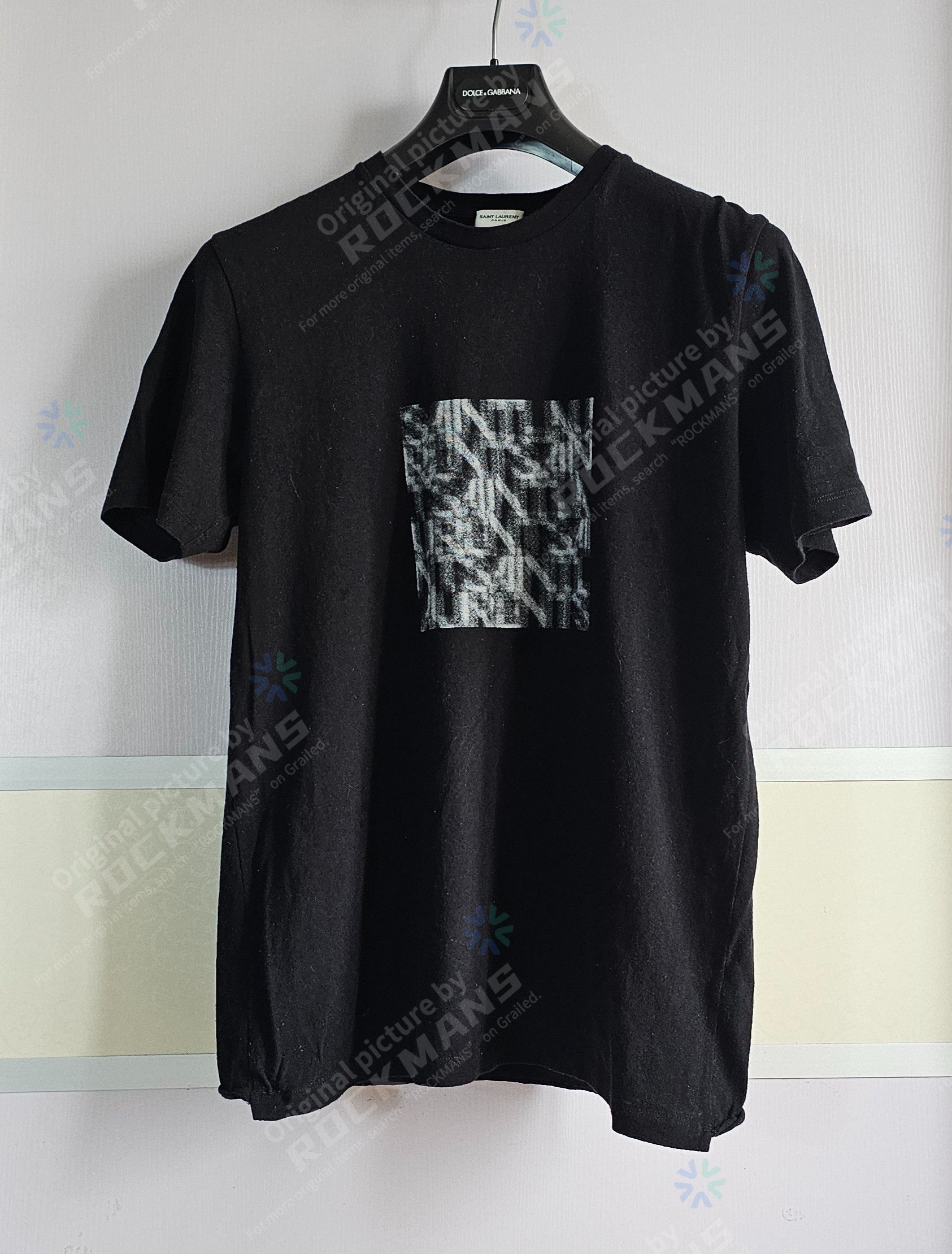 Saint Laurent Paris Saint Laurent Black Optical Illusion T-Shirt Size S Like M Size US S / EU 44-46 / 1 - 1 Thumbnail