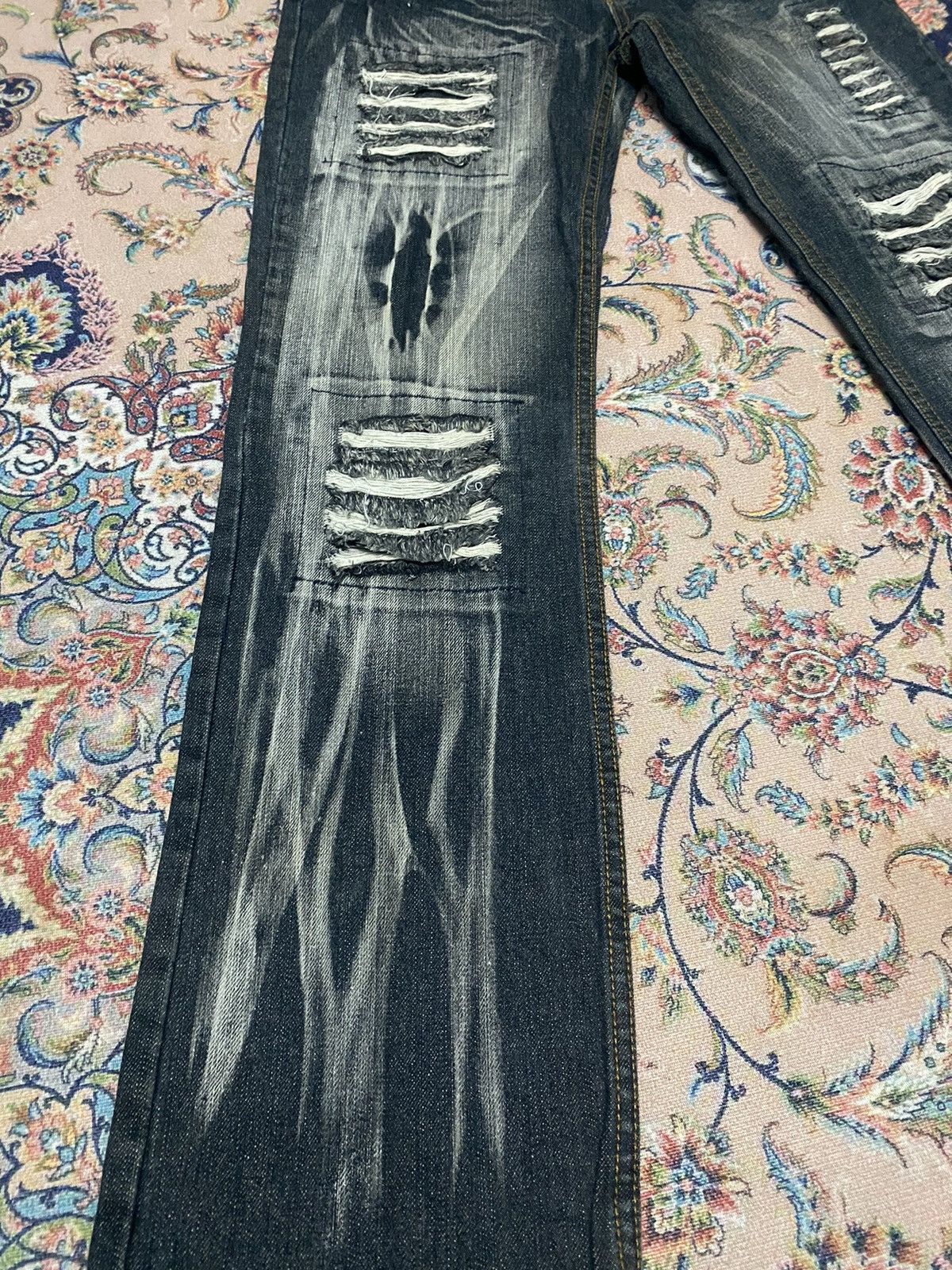If Six Was Nine × JNCO Astom Denim Skull Lighting crazy design🚀 Size US 31 - 4 Thumbnail