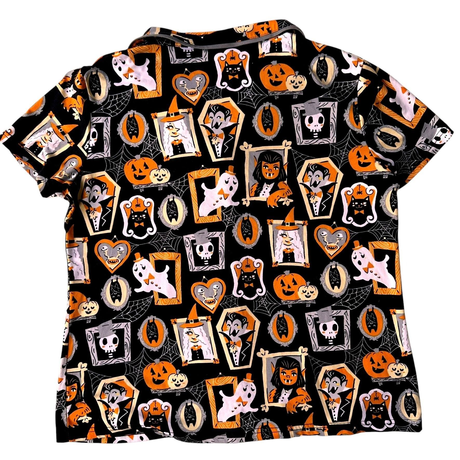 Other Munki Munki Halloween Pajama Top Large Short Sleeves Button Size L / US 10 / IT 46 - 4 Thumbnail