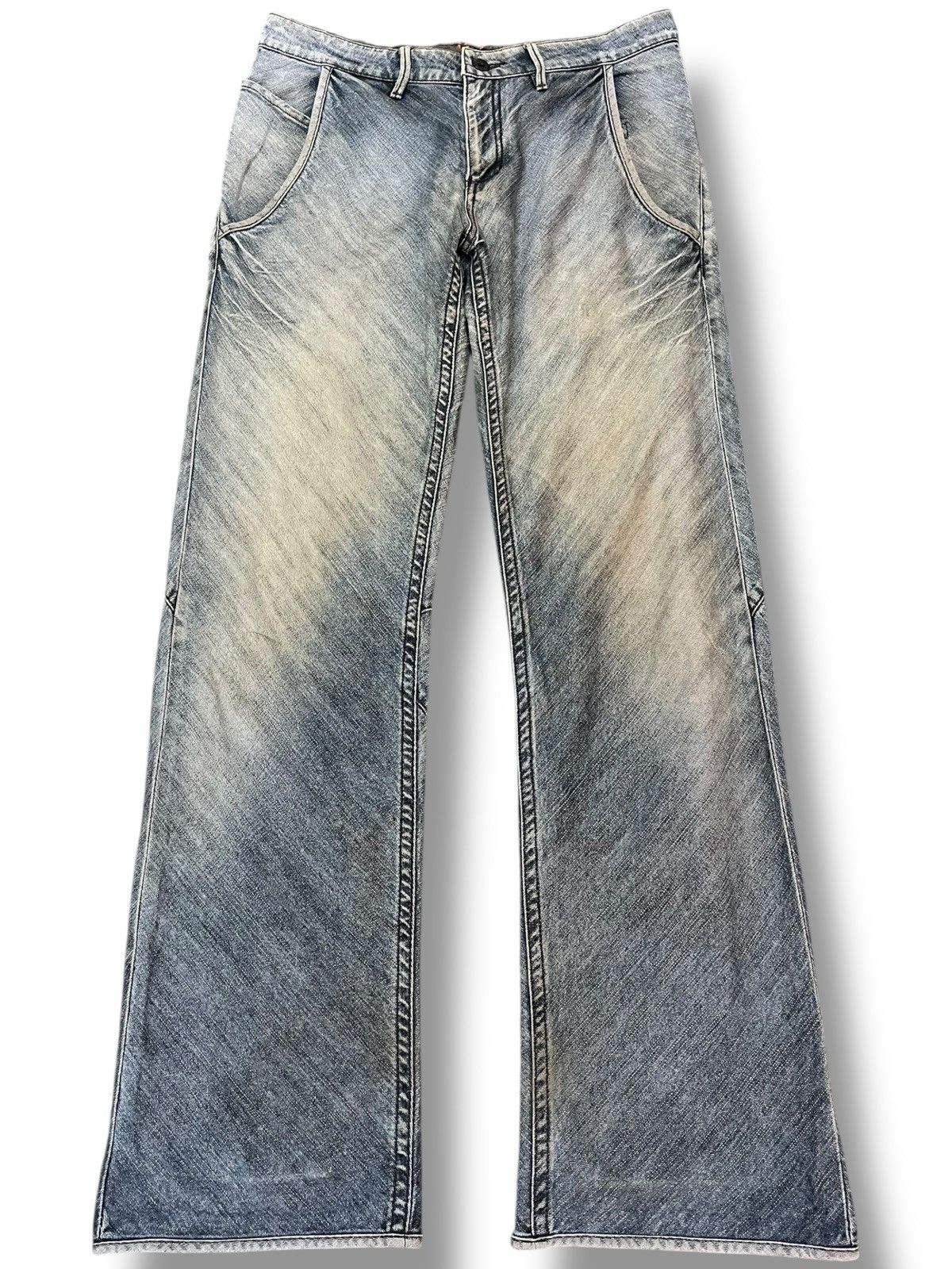 14th Addiction Vintage Ermenegildo Zegna by Zegna Gaded Grunge Denim Size US 31 - 1 Thumbnail