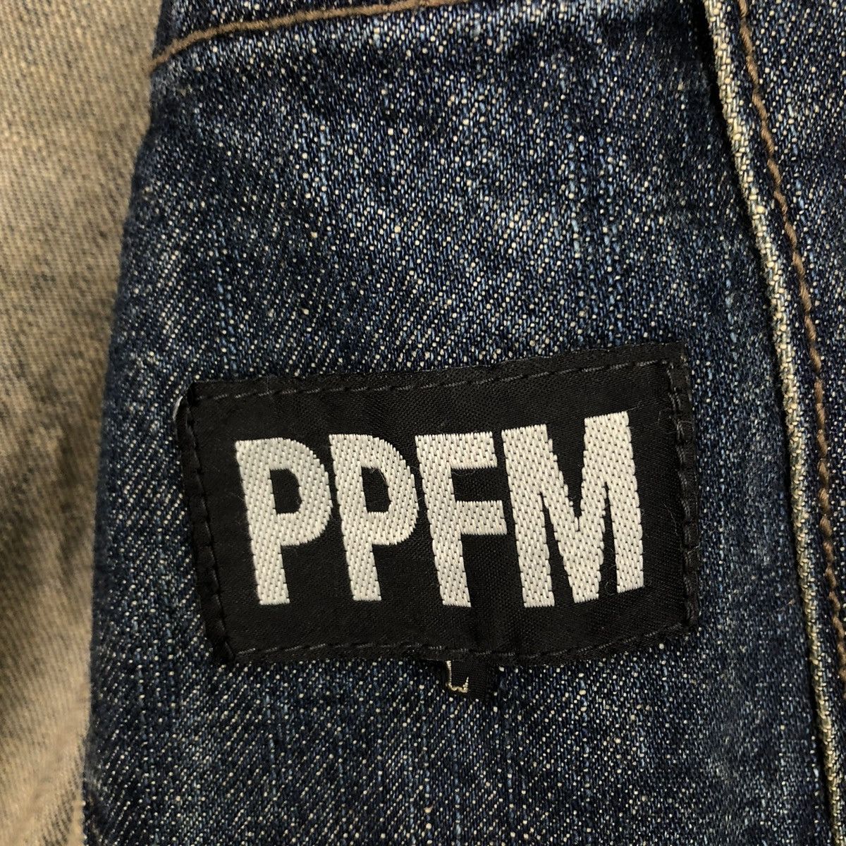 PPFM 🔥VINTAGE DENIM BIKER JACKET PPFM ISSEY MIYAKE Size US L / EU 52-54 / 3 - 19 Thumbnail