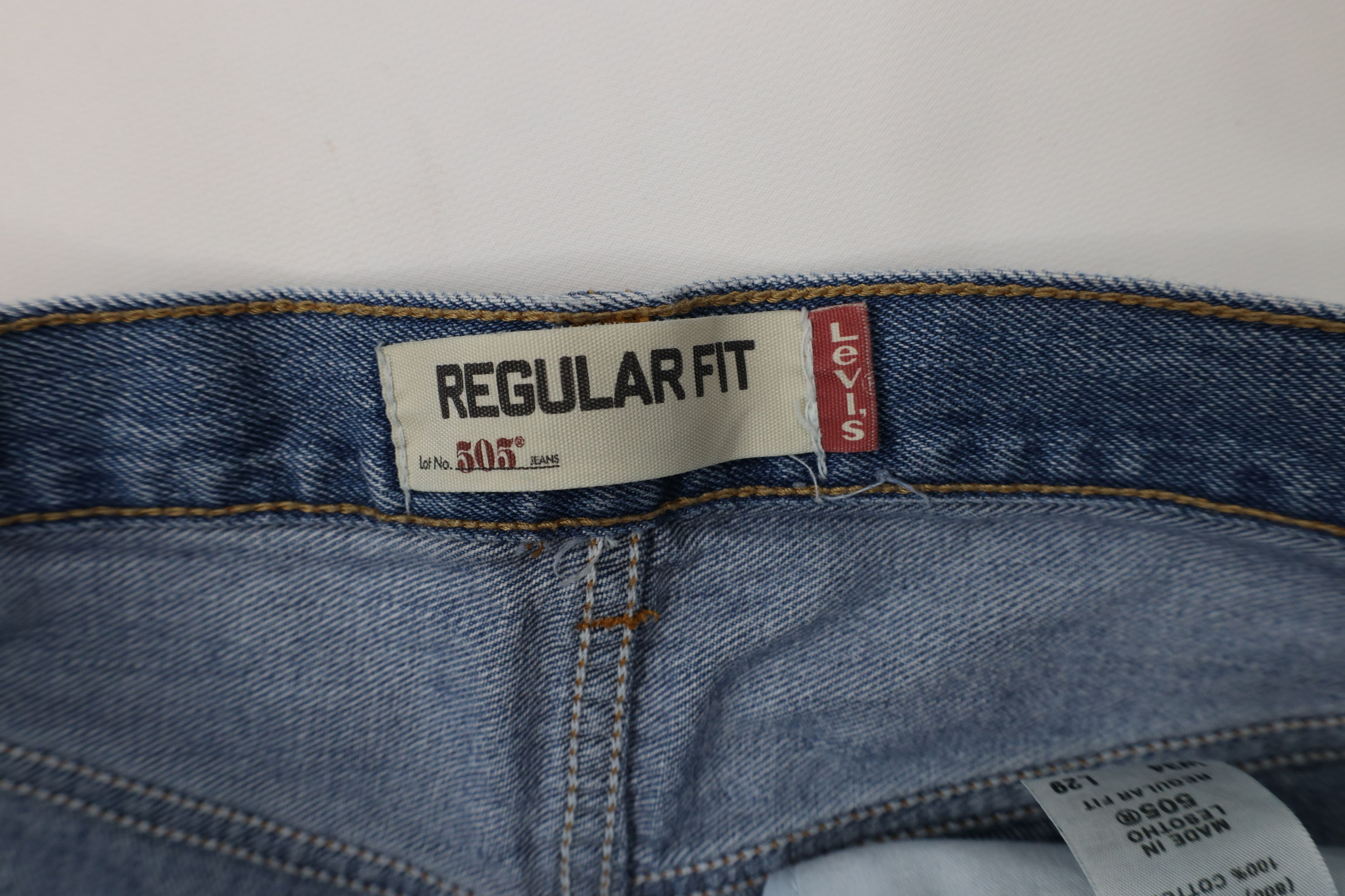 Levi's Vintage Y2K Levis 505 Regular Straight Leg Denim Jeans Blue Size US 34 / EU 50 - 6 Thumbnail