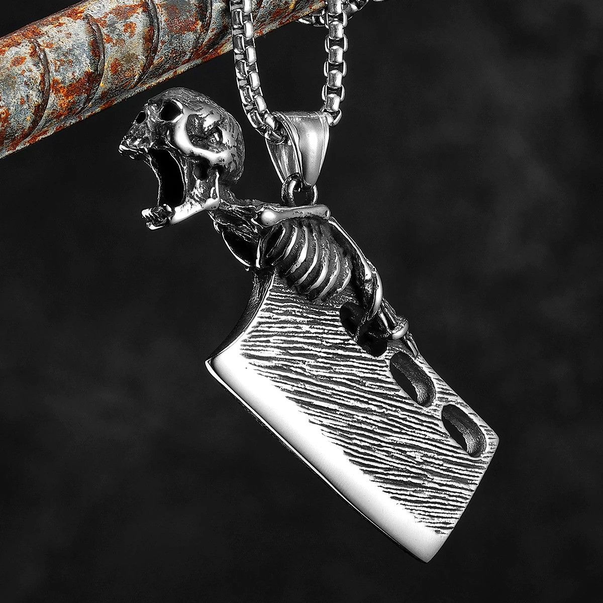 Other Skull Knife Pendant Accessories Necklace Gifts For Him Size ONE SIZE - 1 Thumbnail