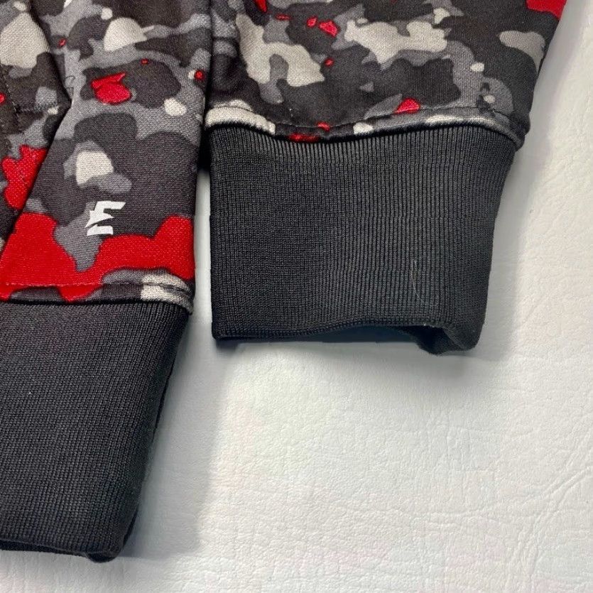 Vintage VINTAGE Eastbay Hoodie Sweatshirt Mens Medium Red/Black/Gray Camo Fleece Pullover 8502 Size US M / EU 48-50 / 2 - 4 Thumbnail