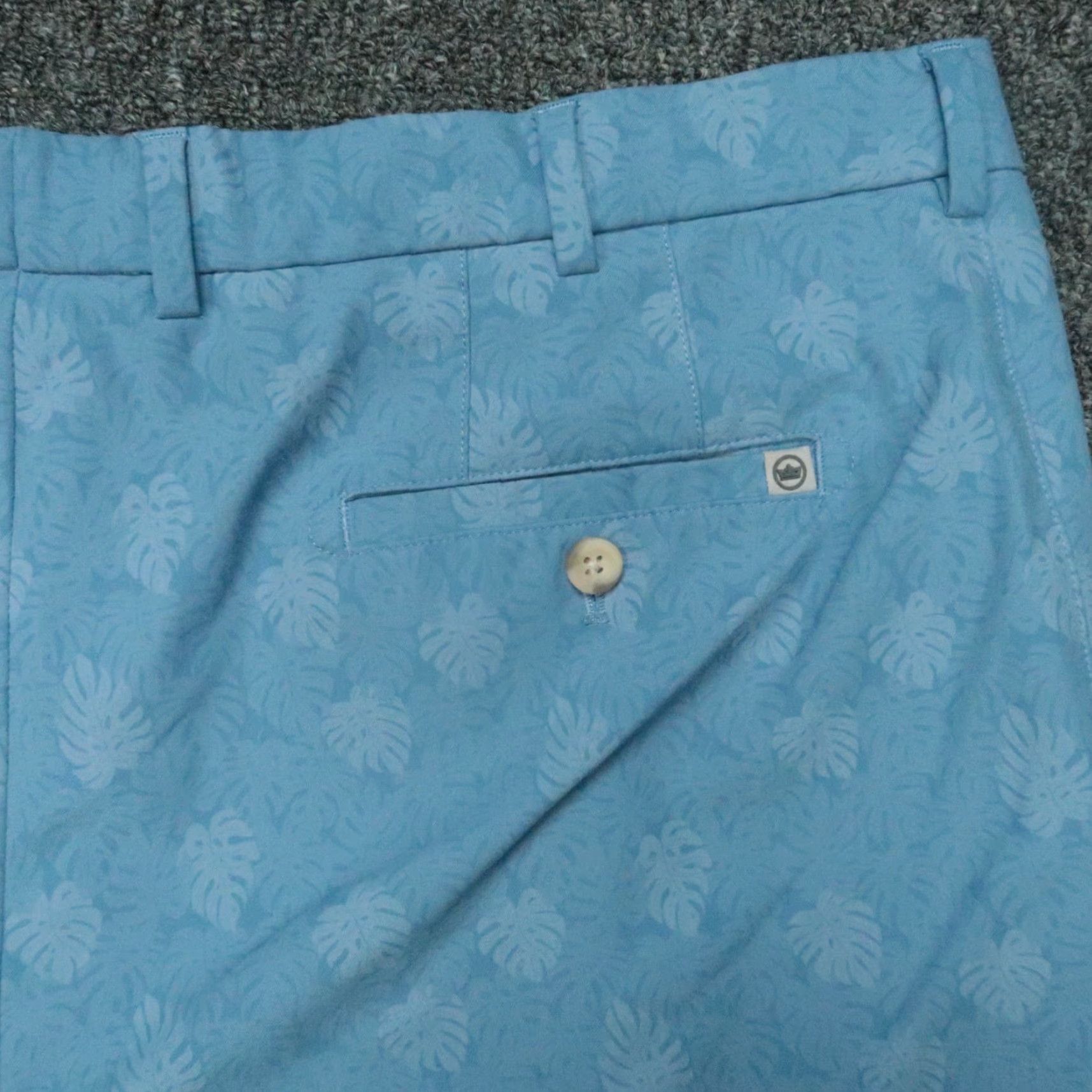 Peter Millar Peter Millar Mens Shorts 38 Blue Carrboro Palm Performance Golf Lightweight Size US 38 / EU 54 - 5 Thumbnail