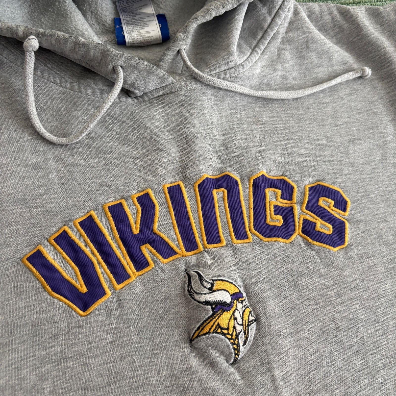 NFL × Reebok × Vintage Y2K Vintage Cotton Minnesota Vikings Reebok Hoodie Size US XL / EU 56 / 4 - 3 Thumbnail