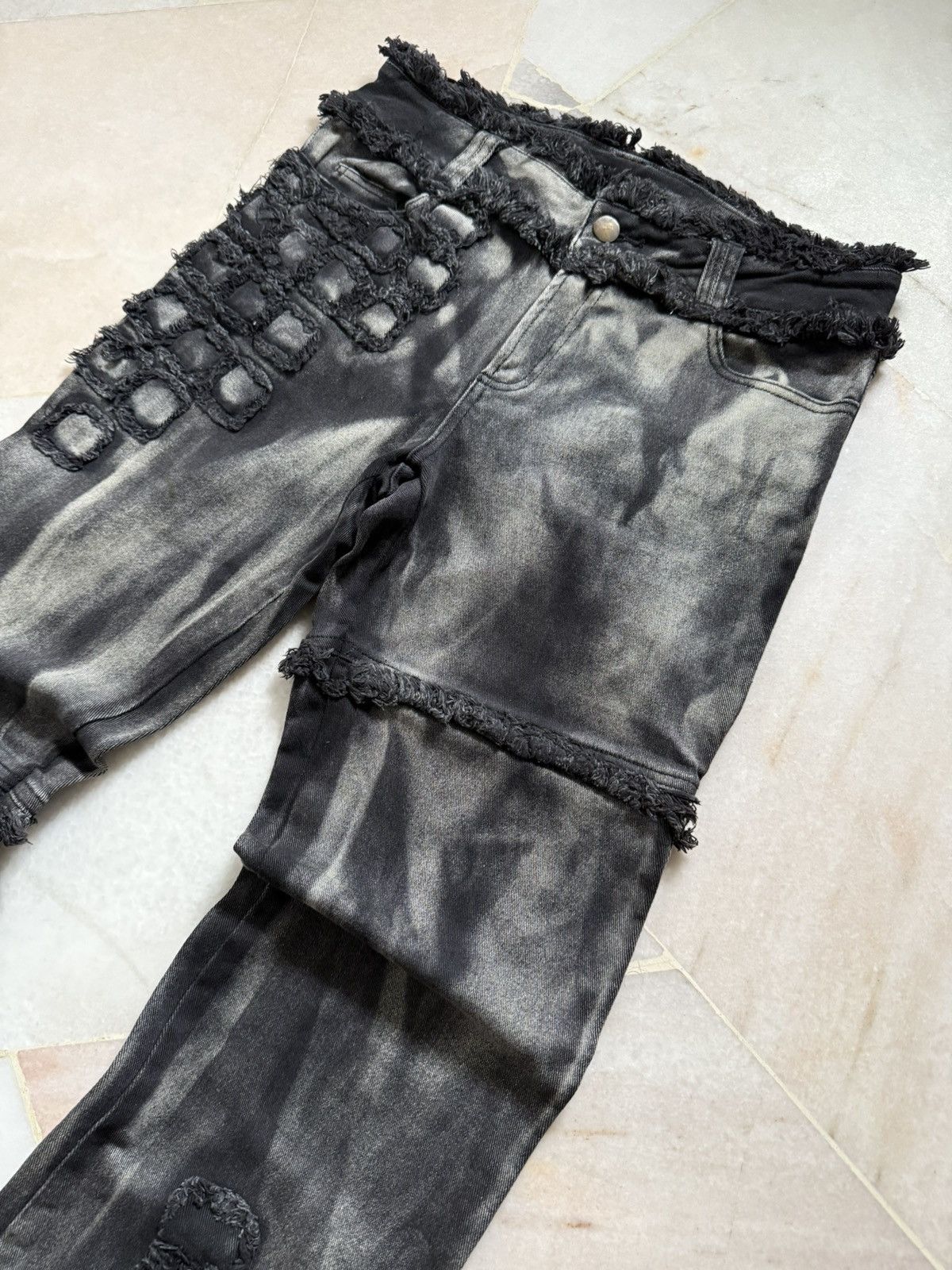 If Six Was Nine Vintage 2000s Smoke Flare pants Size US 28 / EU 44 - 2 Thumbnail
