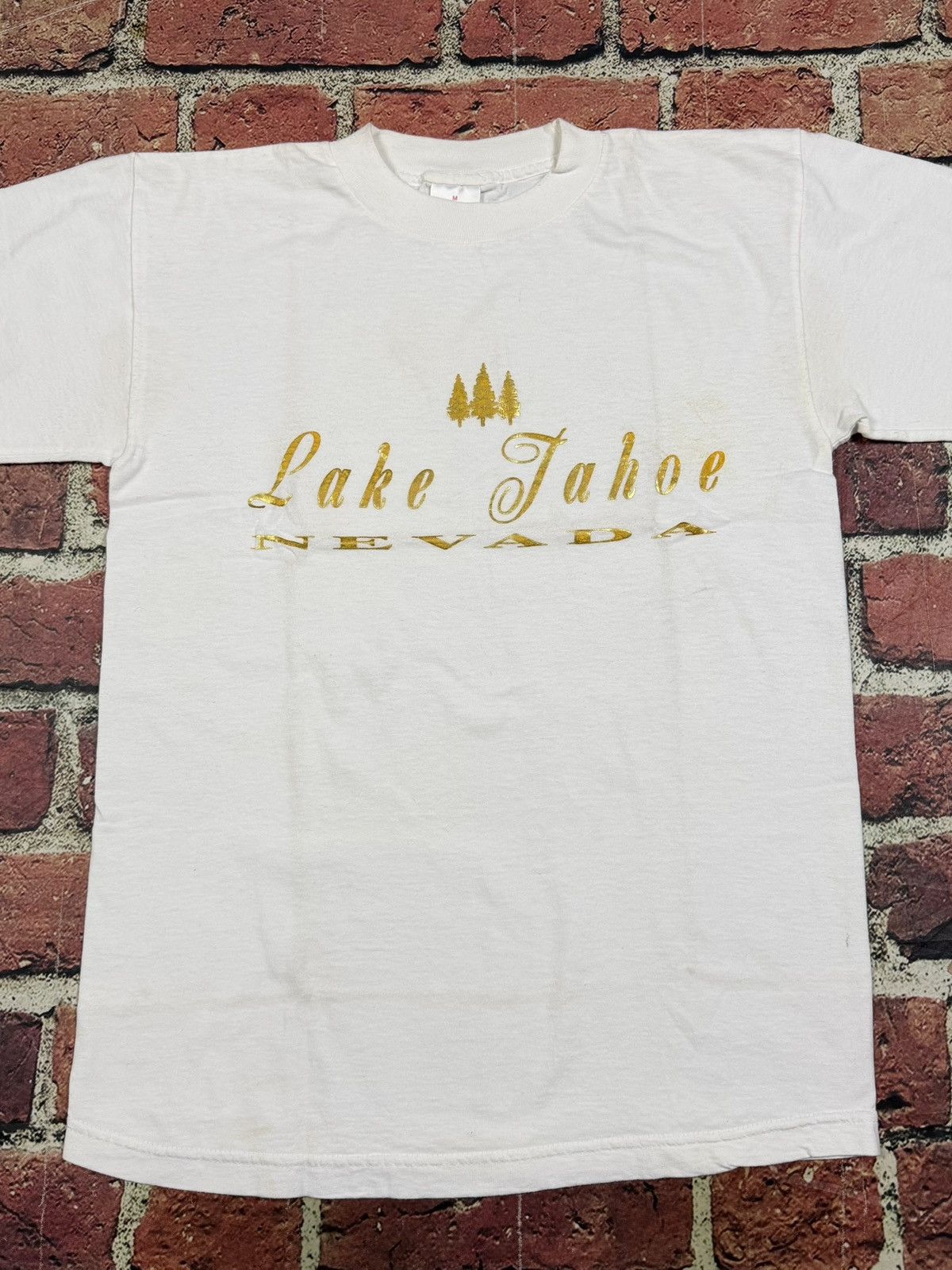 Vintage Vintage 90s Lake Tahoe Nevada T Shirt Outdoor Nature Trees Size US M / EU 48-50 / 2 - 2 Thumbnail