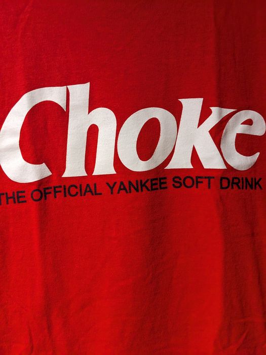 Red Choke The Official Yankee Soft Drink T-shirt Size M Graffic Tee Short  Sleeve