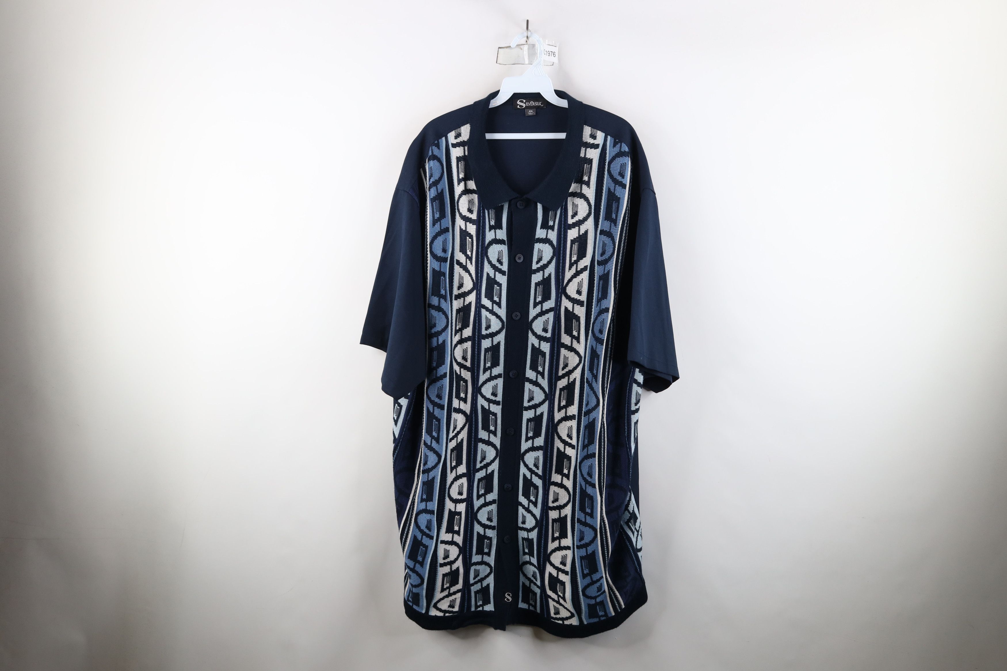 Vintage Vintage 90s Coogi Style Knit Short Sleeve Button Shirt Size US XXL / EU 58 / 5 - 1 Thumbnail