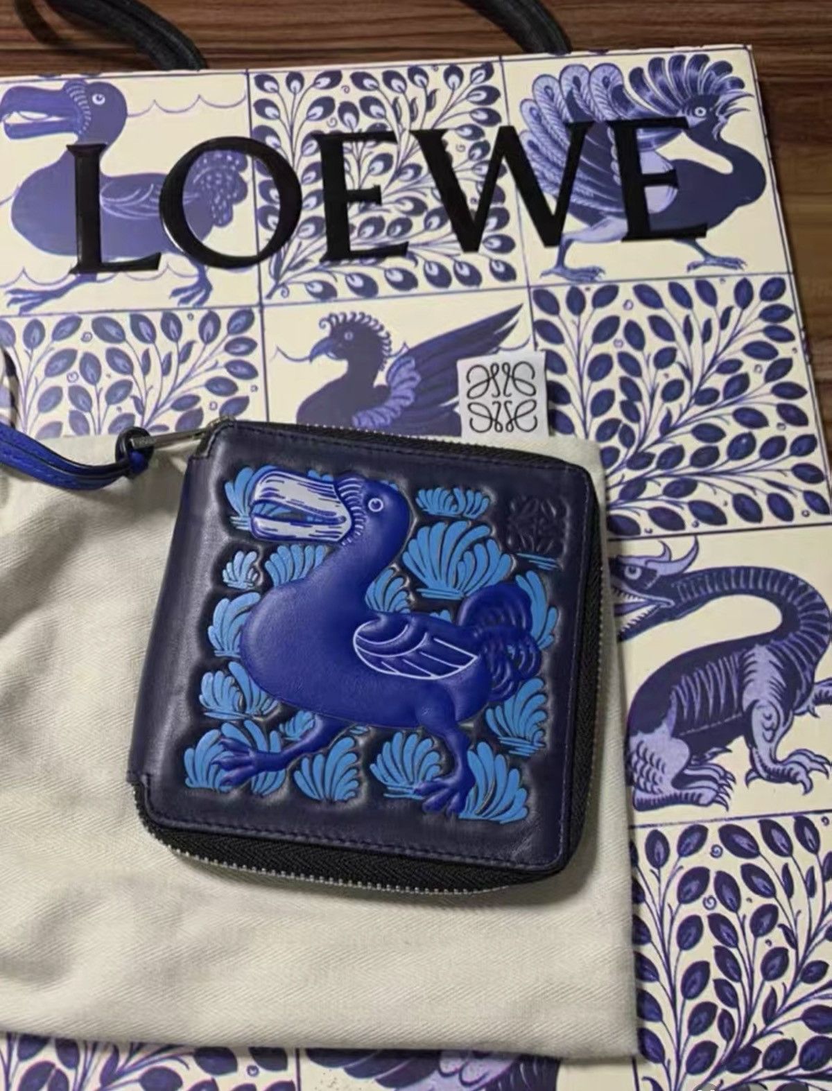 Loewe LOEWE Dodo Capsule Collection Leather Zip Wallet Size ONE SIZE - 1 Thumbnail