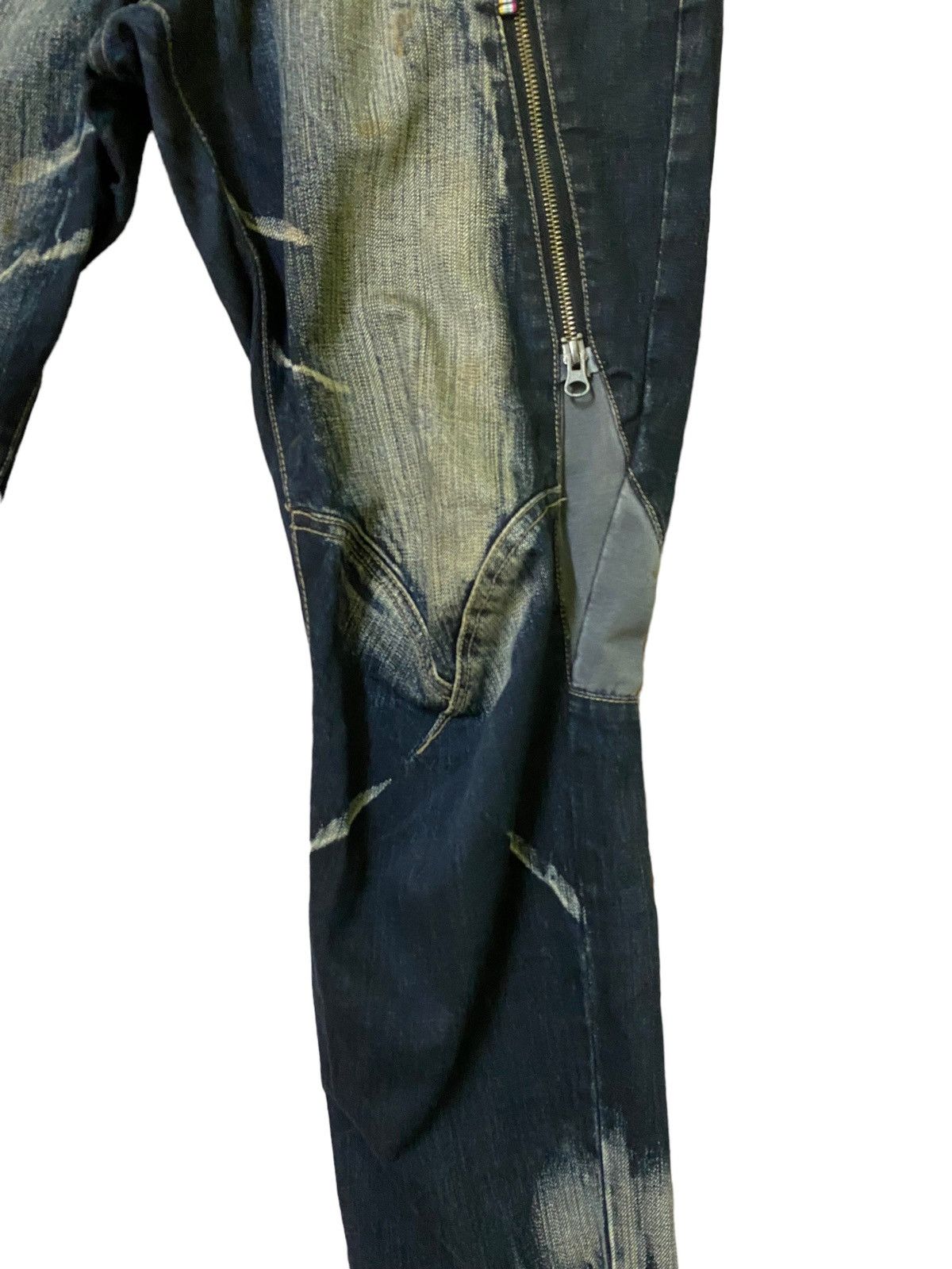 Japanese Brand Vintage PPFM Multi Zipper Hybrid Bondage Denim Pants Size US 33 - 6 Thumbnail