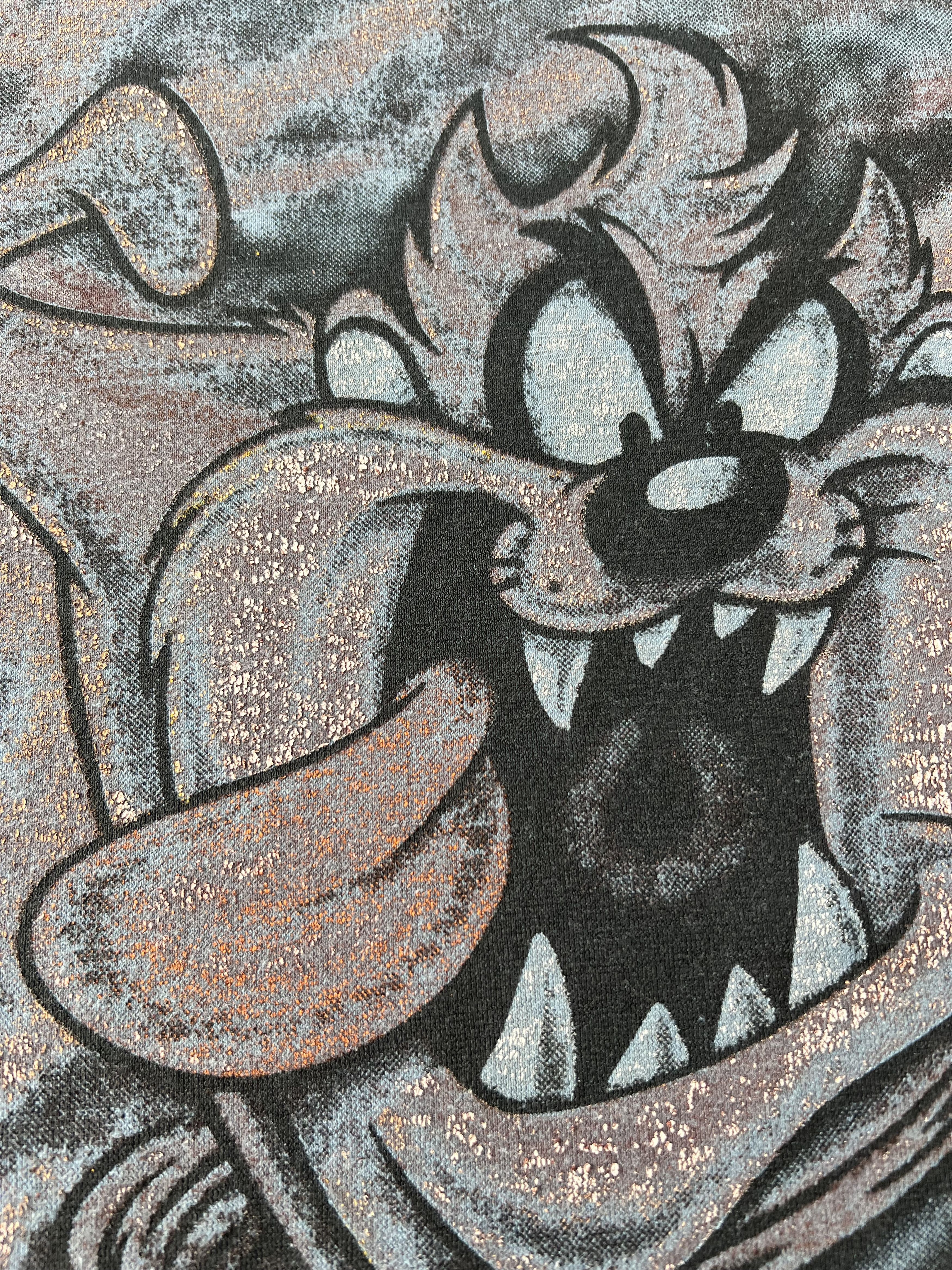 Warner Bros Vintage 1998 Taz Tazmanian Devil Warner Bros Cartoon T-shirt Size US XL / EU 56 / 4 - 4 Thumbnail