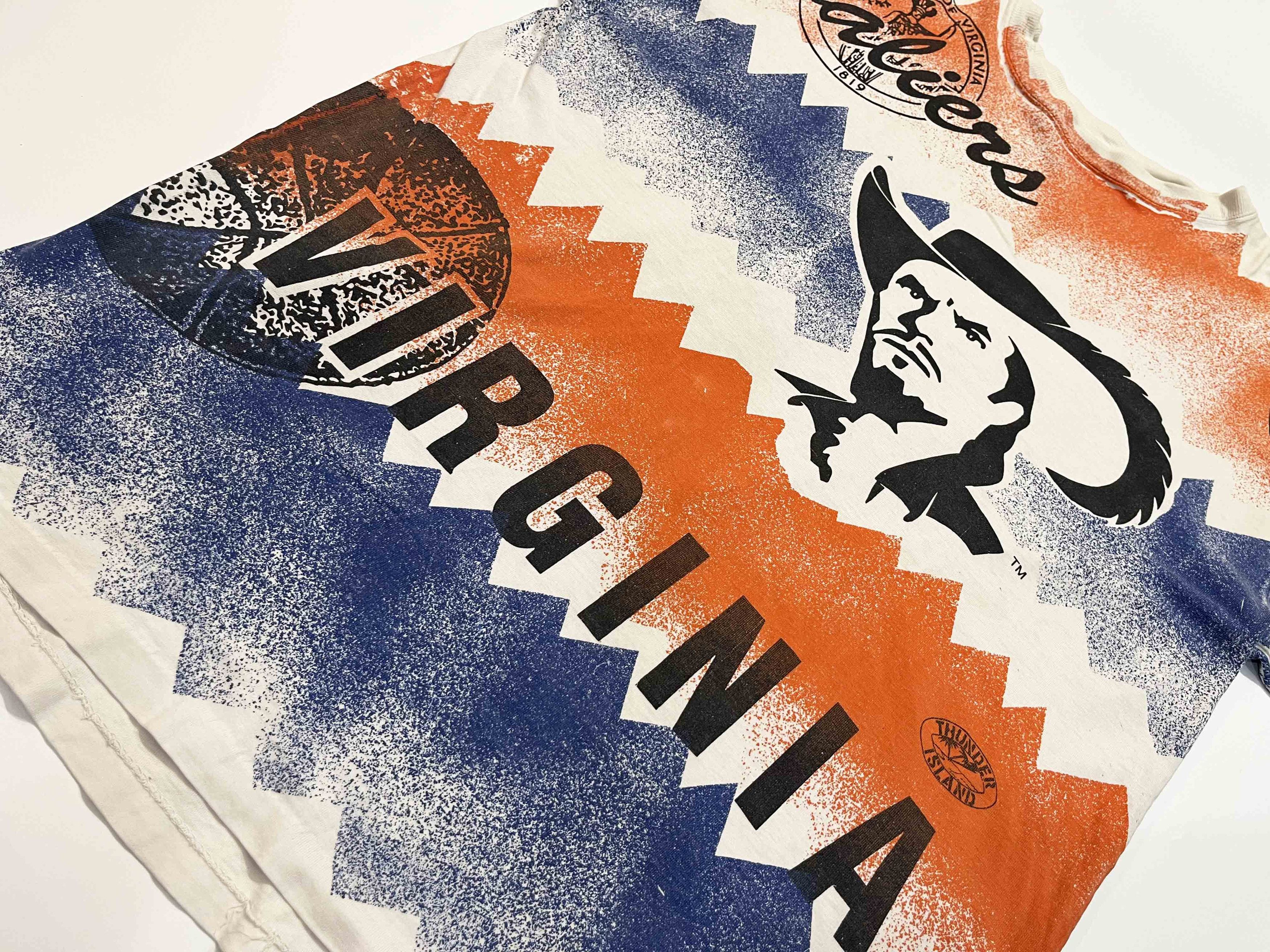 Vintage Vintage Virginia Cavaliers AOP Thunder Island T-Shirt Size US L / EU 52-54 / 3 - 9 Thumbnail