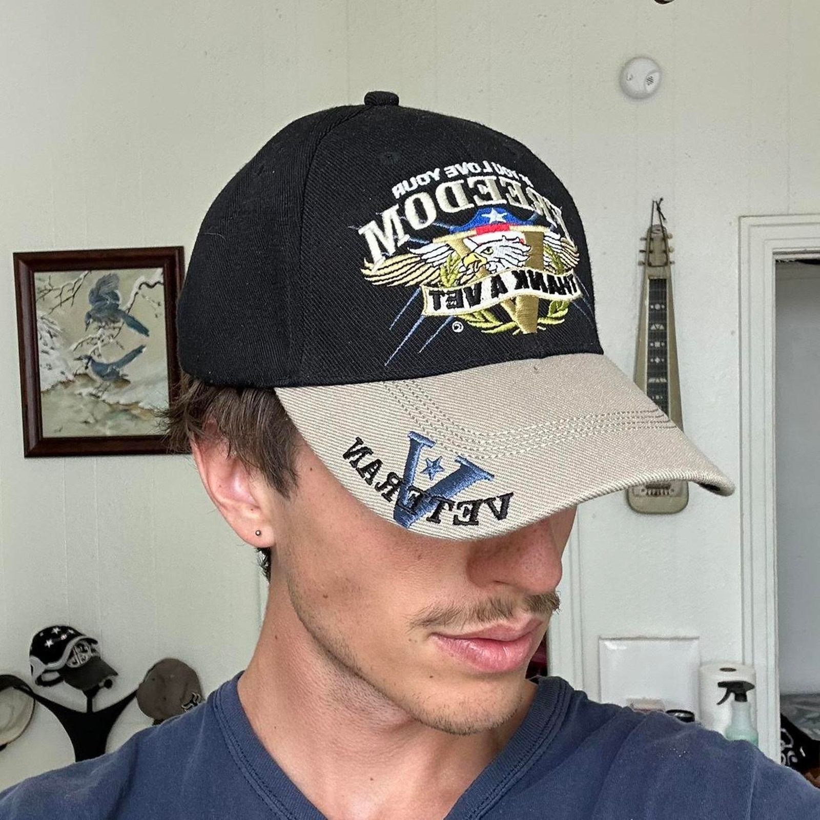 Vintage Epic Vintage Y2K Army Vietnam Veteran USA Gas Station Hat Size ONE SIZE - 1 Thumbnail