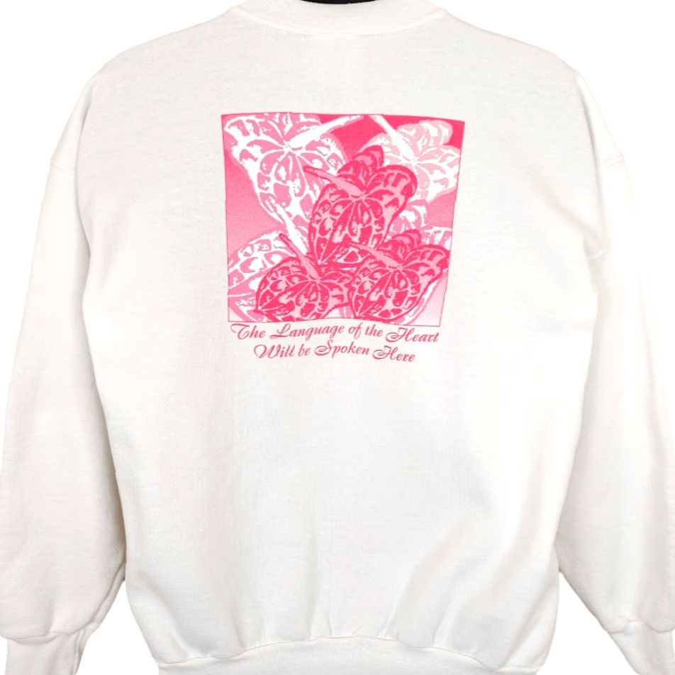 Hanes VINTAGE Hanes Sweatshirt Womens/Mens Size L White IAAWC 2001 Y2K Alcoholics Anonymous Language Of The Heart Will Be Spoken Here Size L / US 10 / IT 46 - 4 Thumbnail