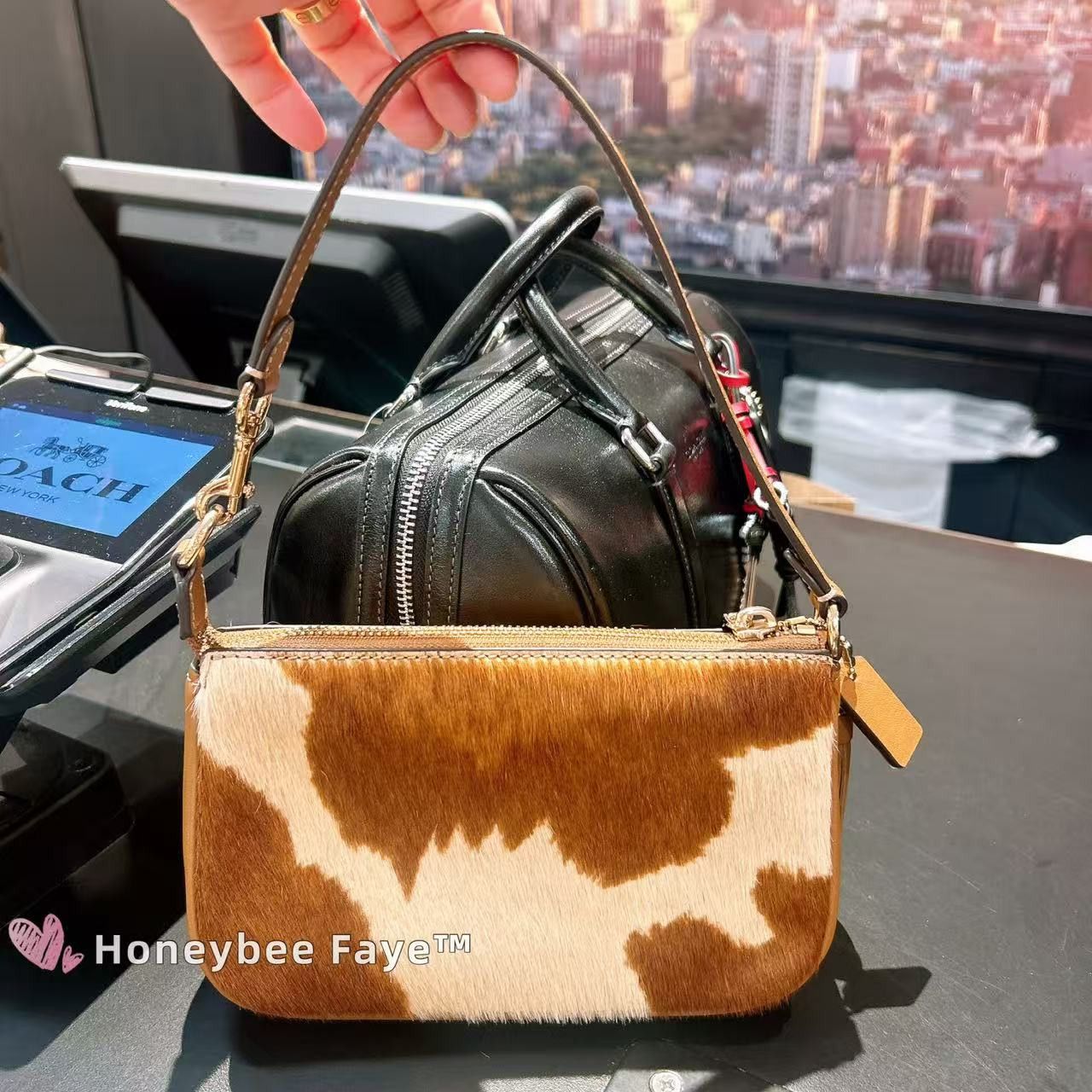 Coach NWT Coach Nolita 19 In Haircalf With Cow Print CDW34 Size ONE SIZE - 5 Thumbnail