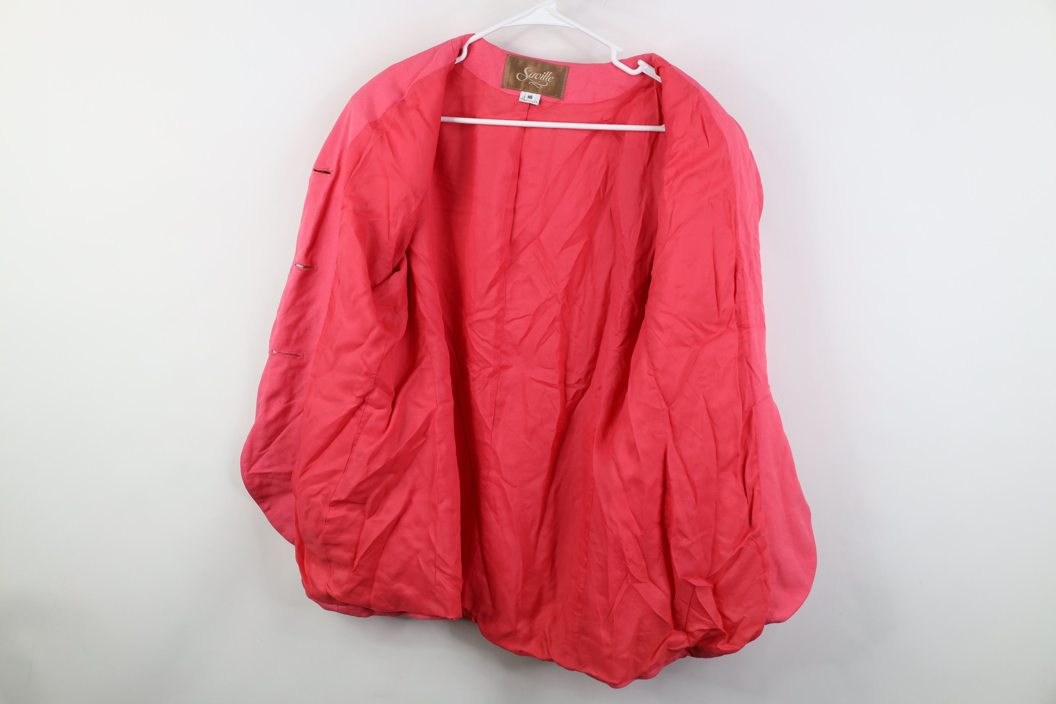 Vintage Vintage 80s 90s Streetwear Wool Blazer Suit Jacket Pink USA Size XXL / US 16-18 / IT 52-54 - 12 Thumbnail