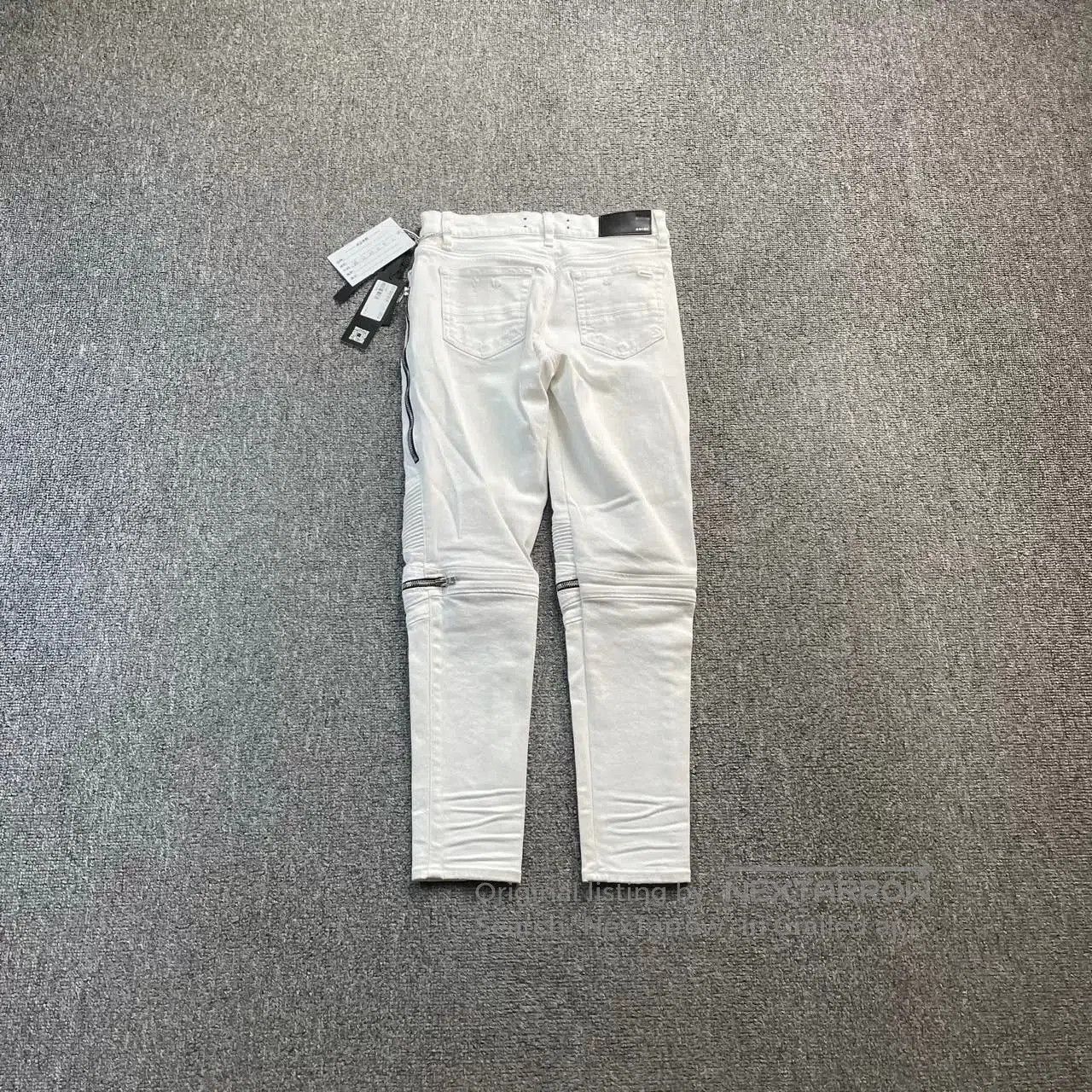 Amiri AMIRI White Zipper Slim Jeans 26. Size 26" / US 2 / IT 38 - 4 Thumbnail