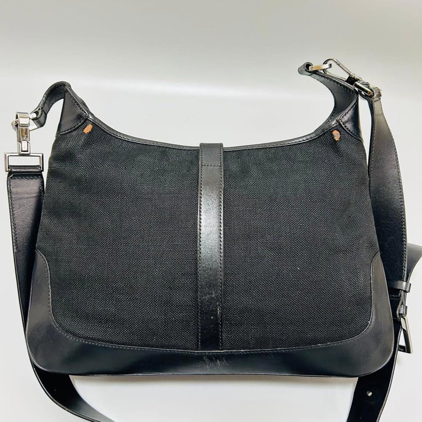 Gucci Gucci - Black Canvas Leather Shoulder Bag Size ONE SIZE - 3 Thumbnail