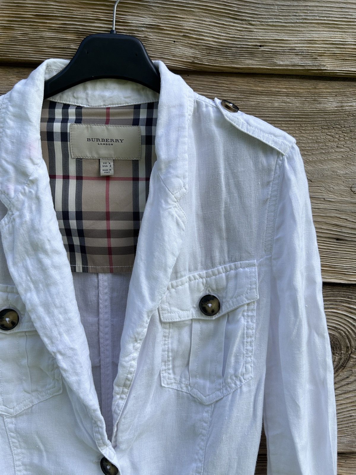 Burberry Vintage Burberry London Linen Belted Light Jacket Size M / US 6-8 / IT 42-44 - 2 Thumbnail