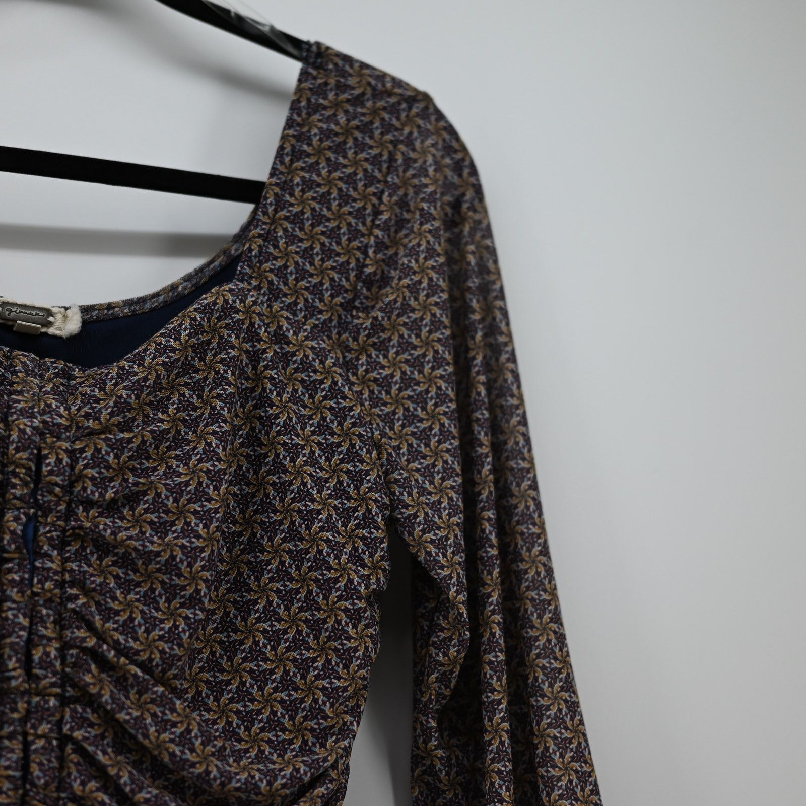 Other Gimmick Size M Floral Ruched Long Sleeve Top Y2K Style Size M / US 6-8 / IT 42-44 - 10 Thumbnail