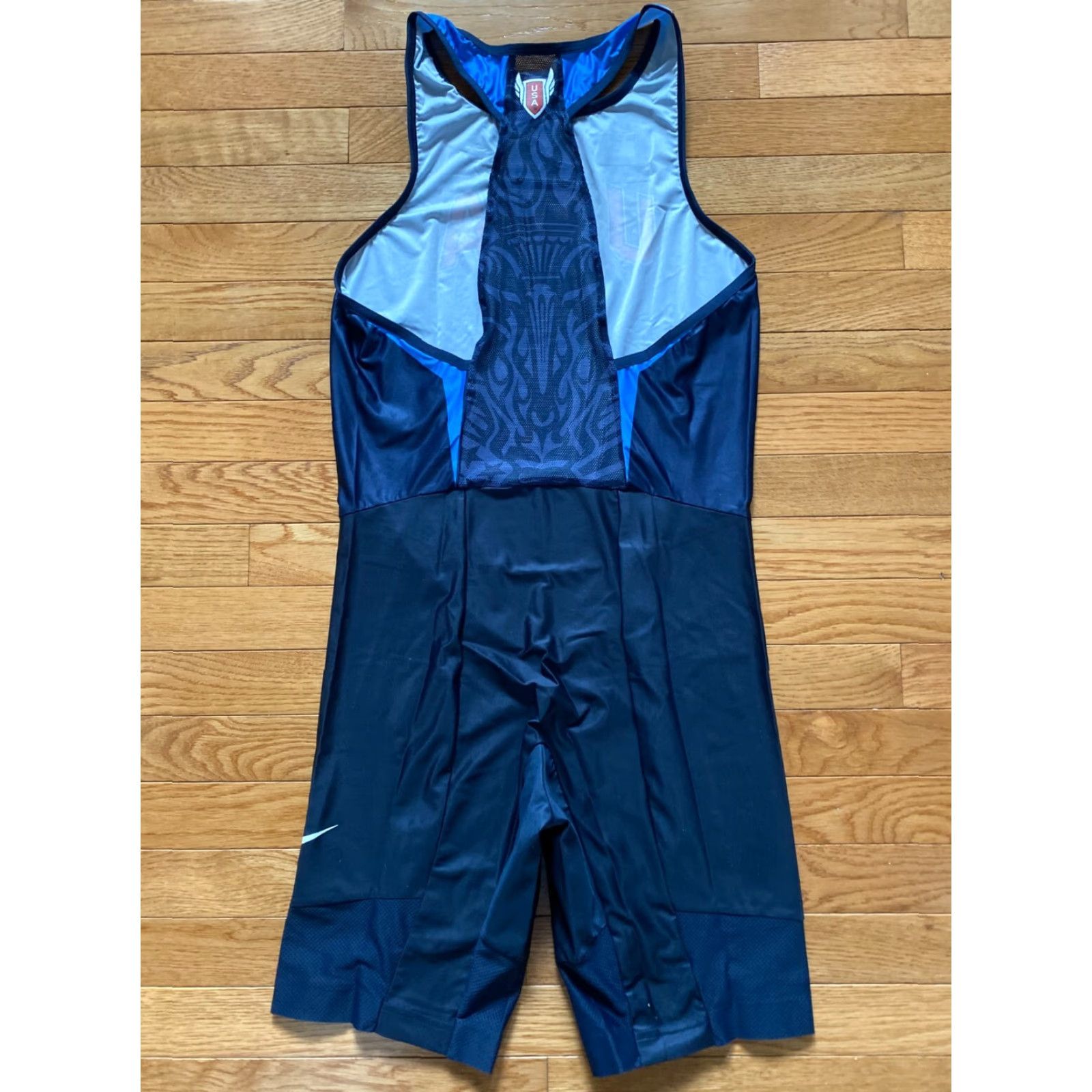 Nike Nike USA Track & Field Singlet Unitard Running Speesuit Mens 2XL Blue 2008 USATF Dri-Fit Size US 39 - 2 Thumbnail