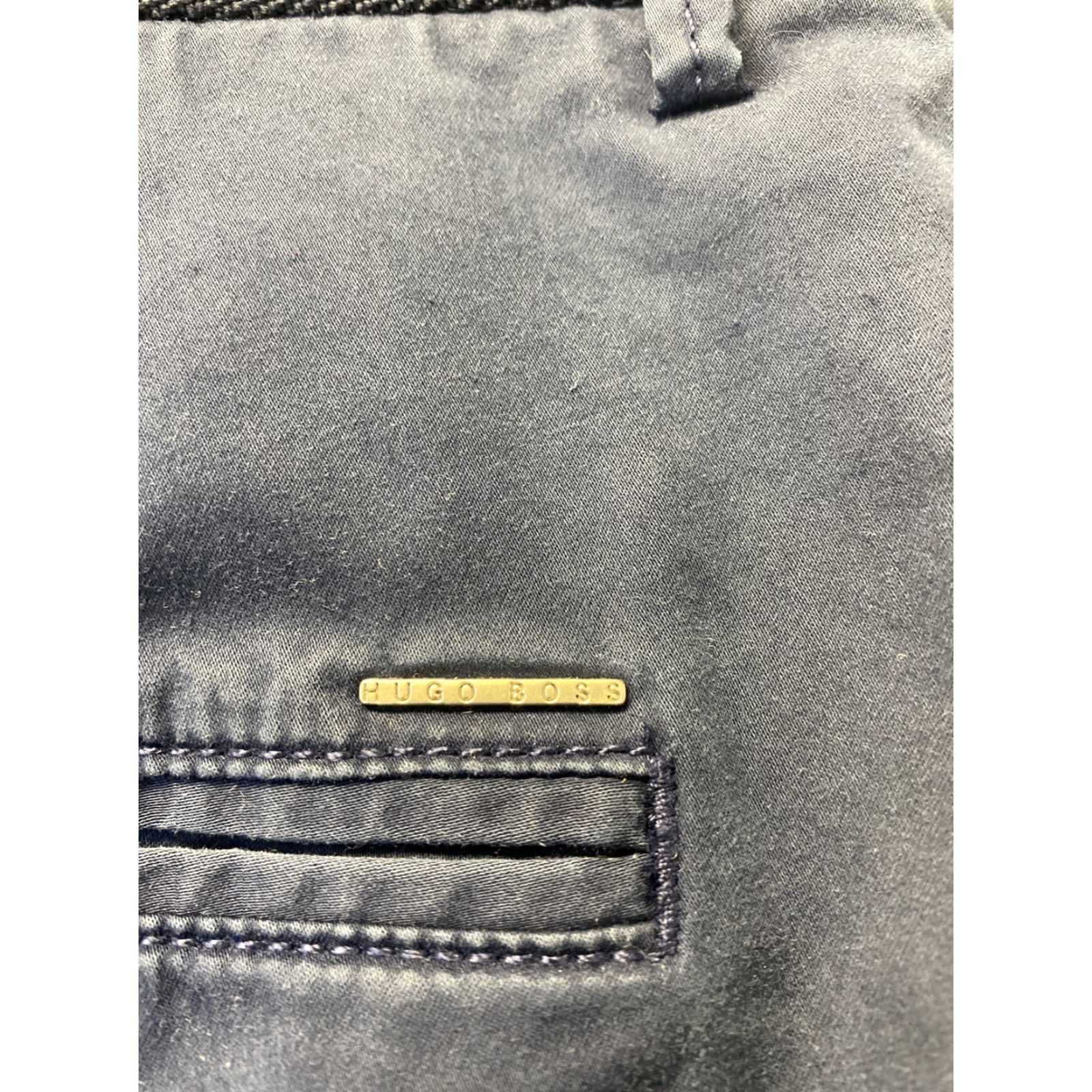 Hugo Boss HUGO BOSS Men's Chino Shorts 32R Blue Solid Regular Fit Size US 32 / EU 48 - 7 Thumbnail