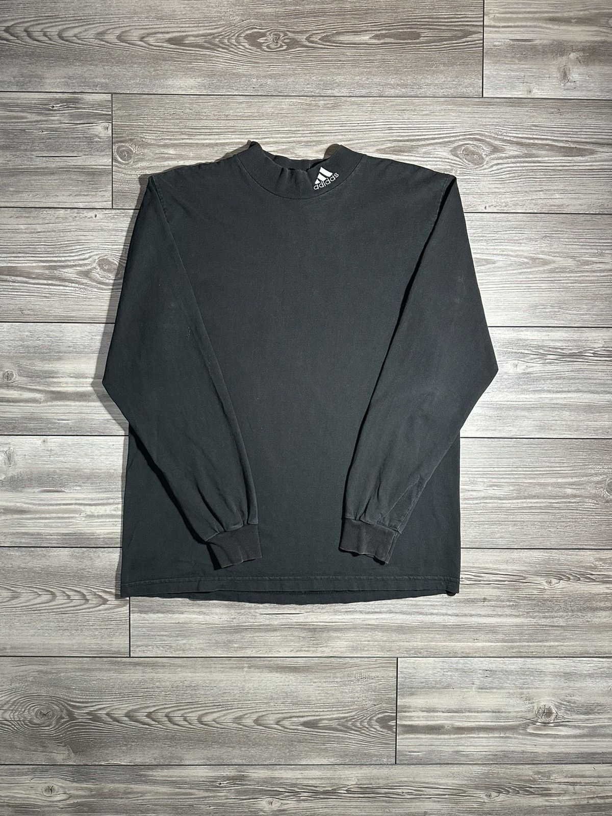 Adidas × Vintage Vintage Adidas Mock Neck Longsleeve Size US L / EU 52-54 / 3 - 1 Thumbnail