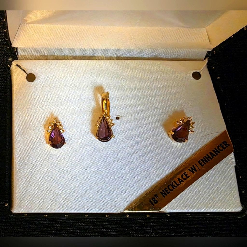 The Unbranded Brand Elegant Vintage Enhancer Clip On Pendant and Earrings Size ONE SIZE - 1 Thumbnail