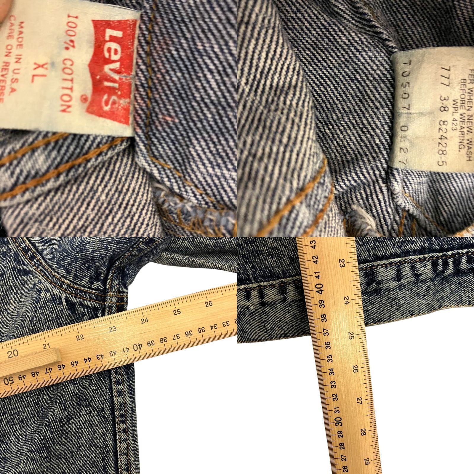 Levi's Vintage Levis 70507 Denim Jacket Mens XL Blue Acid Wash Trucker Made in USA Size US XL / EU 56 / 4 - 8 Thumbnail
