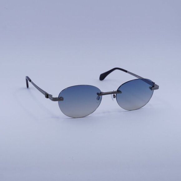 Palm Angels Palm Angels PERI10H CRYSTAL 1007 Sunglasses Gunmetal Oval Size ONE SIZE - 1 Thumbnail