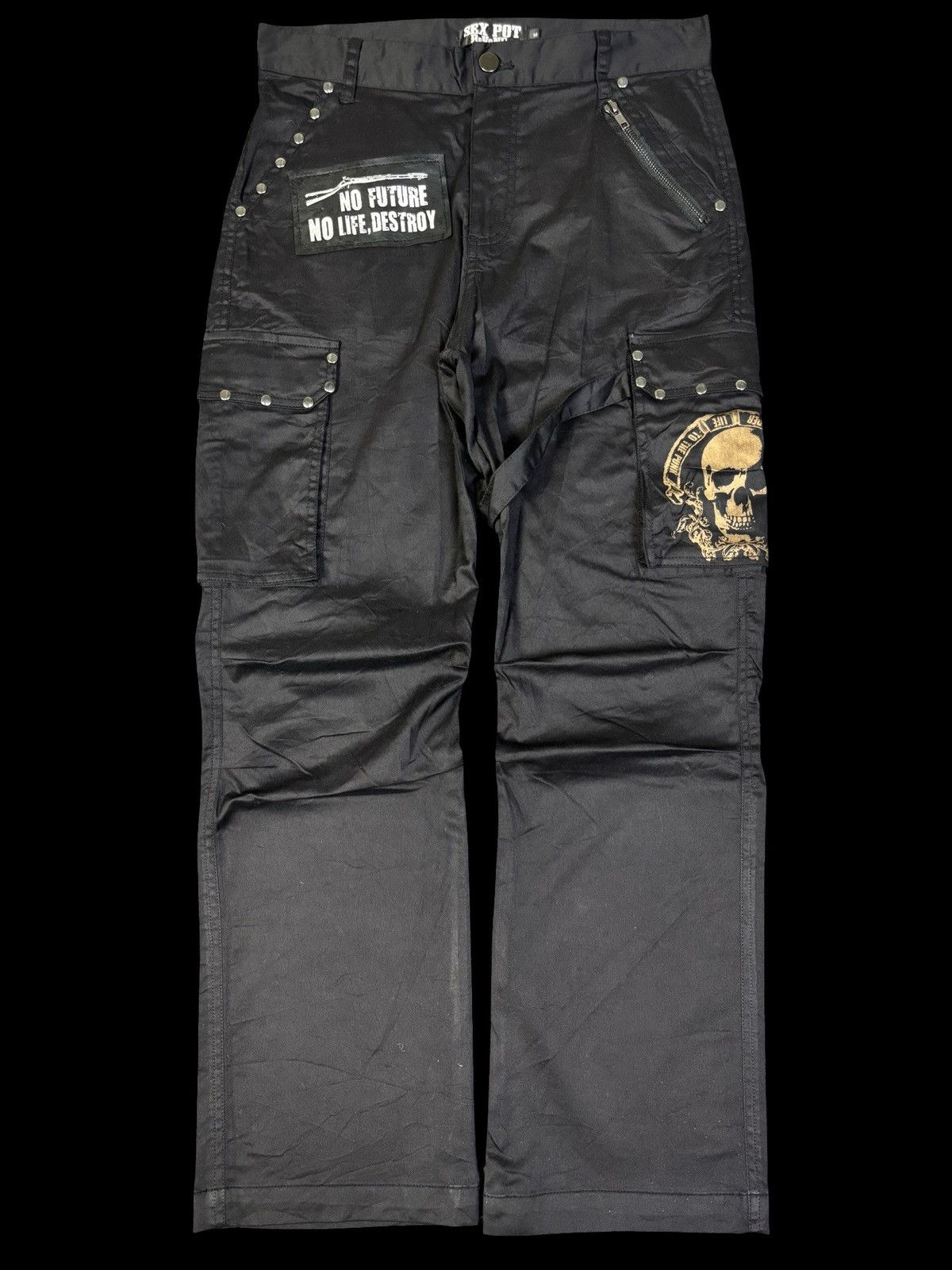 Japanese Brand SEX POT ReVeNGe Japan Punk Anarchy Bondage Street Pant K177 Size US 31 - 2 Thumbnail