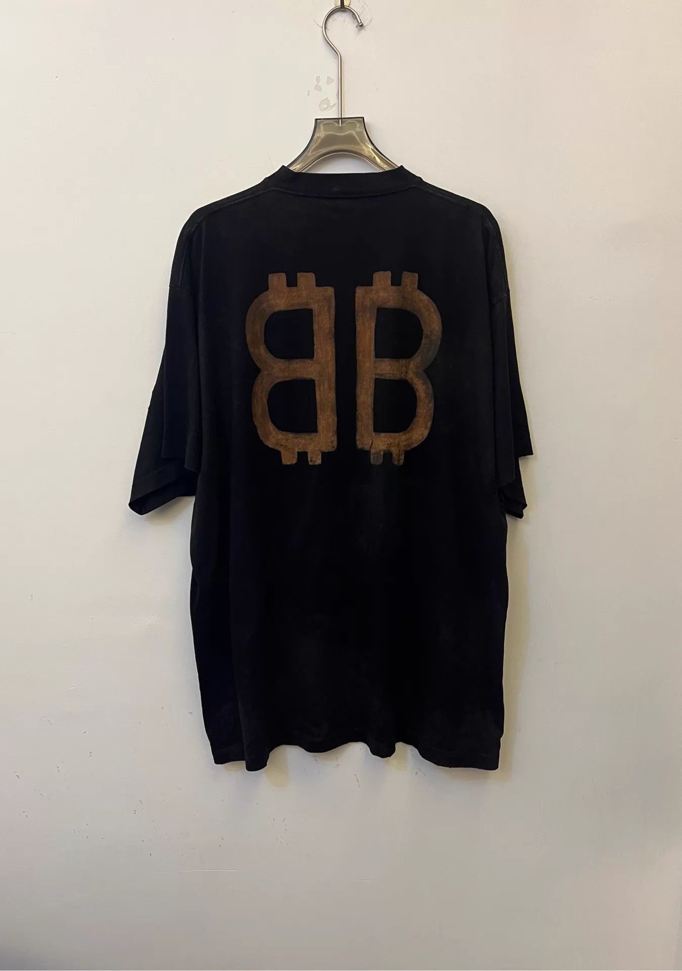 Balenciaga Balenciaga FW23 Black Logo Print Unisex Oversized Tee Size 5 Size US XXL / EU 58 / 5 - 3 Thumbnail