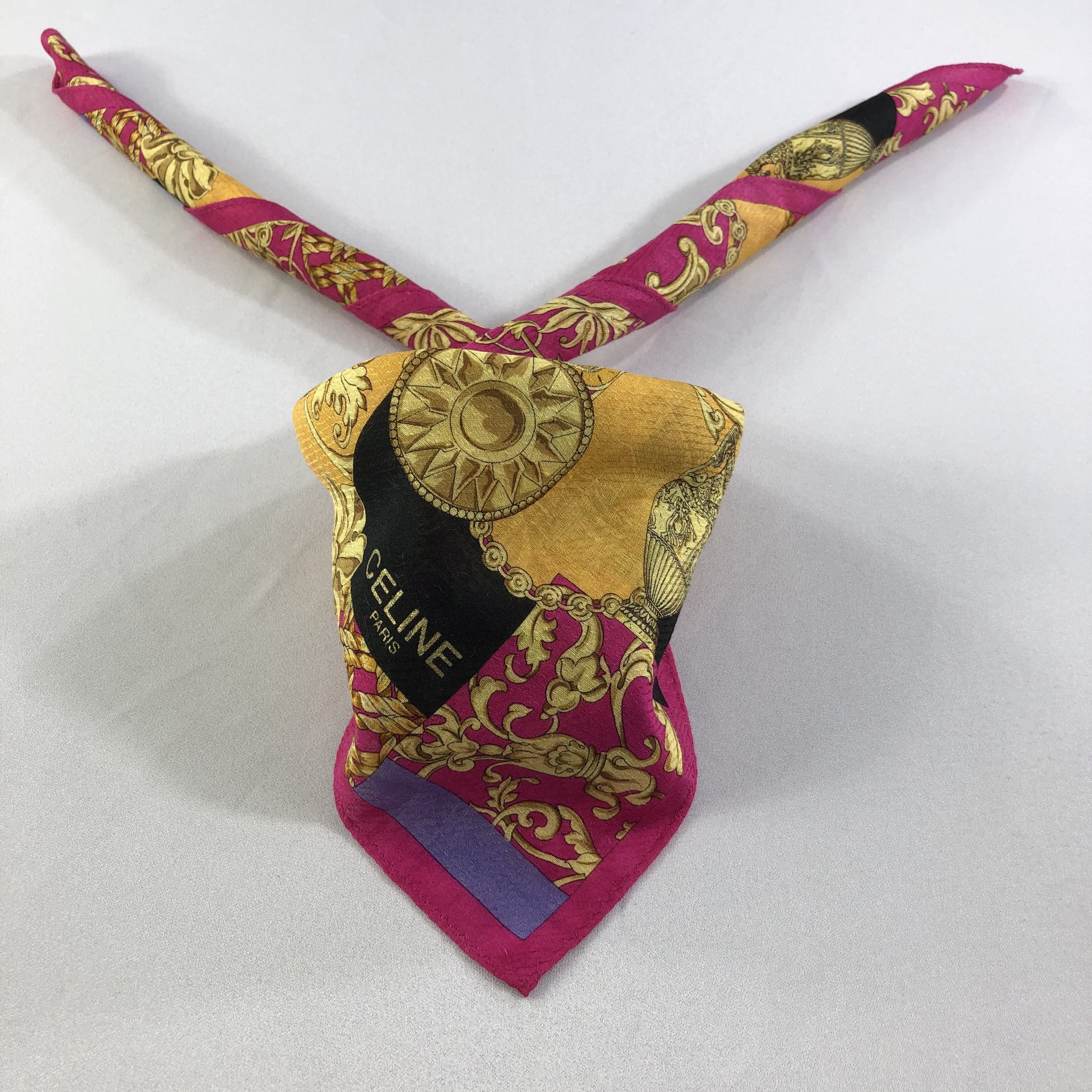 Celine Celine Baroque Handkerchief Neckerchief Bandana H1815 Size ONE SIZE - 2 Thumbnail