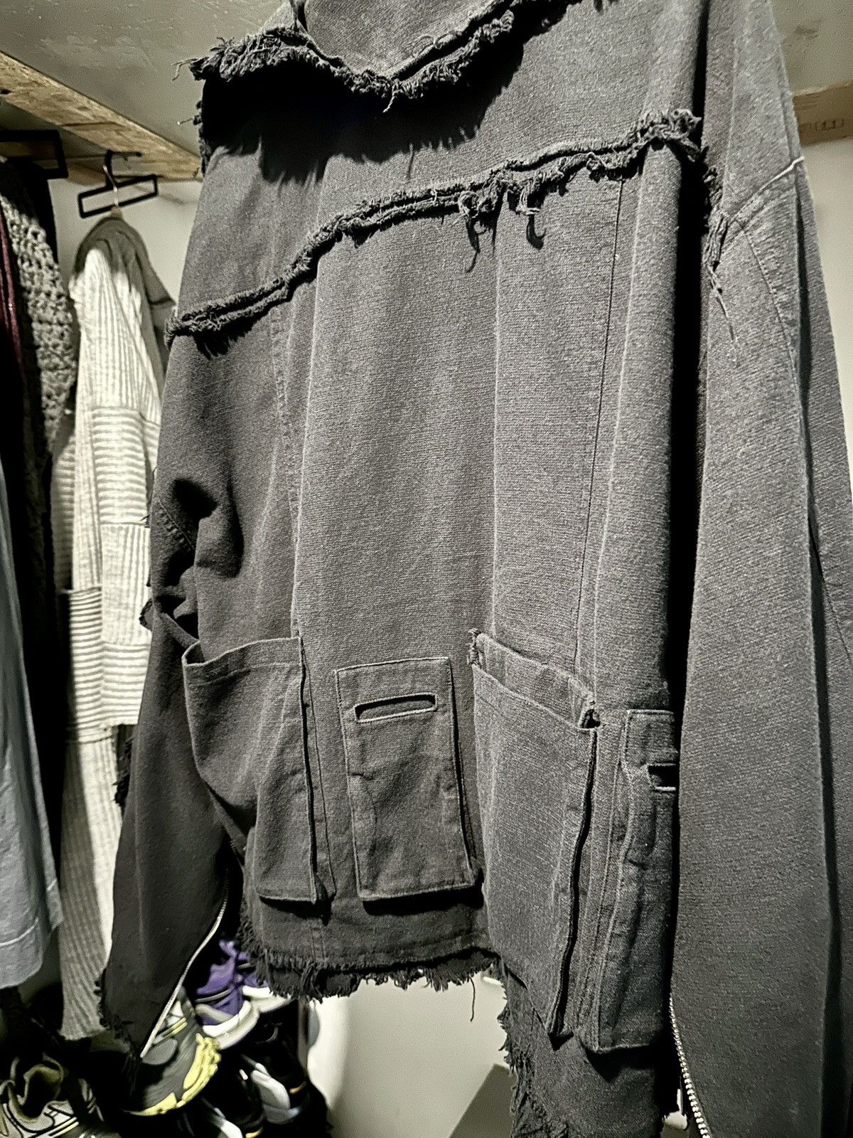 Natasha Zinko Natasha Zinko Distressed Hemp-Cotton Cargo Jacket Size US M / EU 48-50 / 2 - 3 Thumbnail