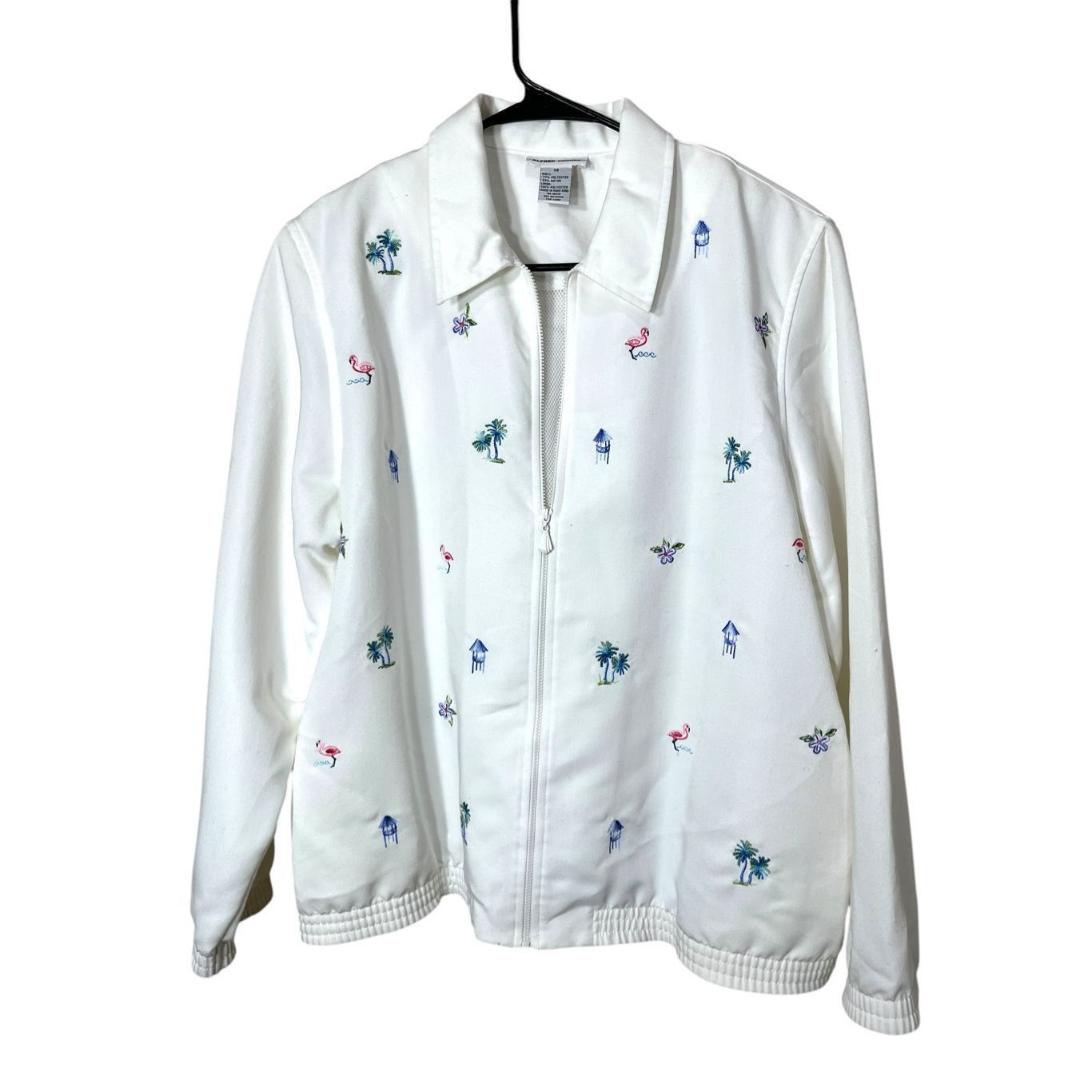 Other Vintage Alfred Dunner Embroidered Jacket Size 14 Tropical Fl Size L / US 10 / IT 46 - 1 Thumbnail