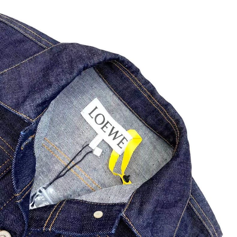 Loewe LOEWE Cotton 23ss leather brand logo denim jacket Size XS / US 0-2 / IT 36-38 - 3 Thumbnail