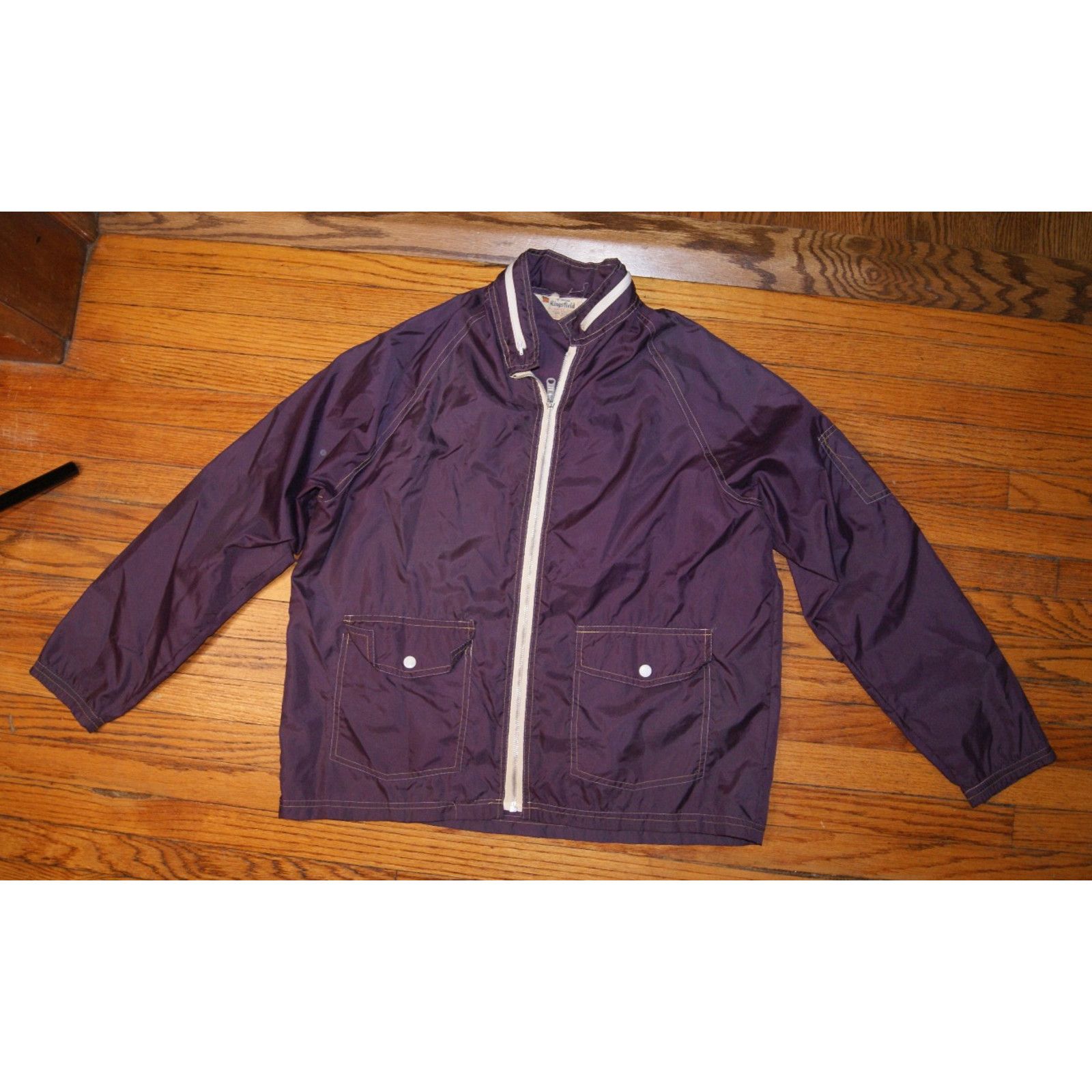 Vintage VTG Kingsfield Weather Jacket Mens L Zip Nylon Windbreaker Size US L / EU 52-54 / 3 - 1 Thumbnail