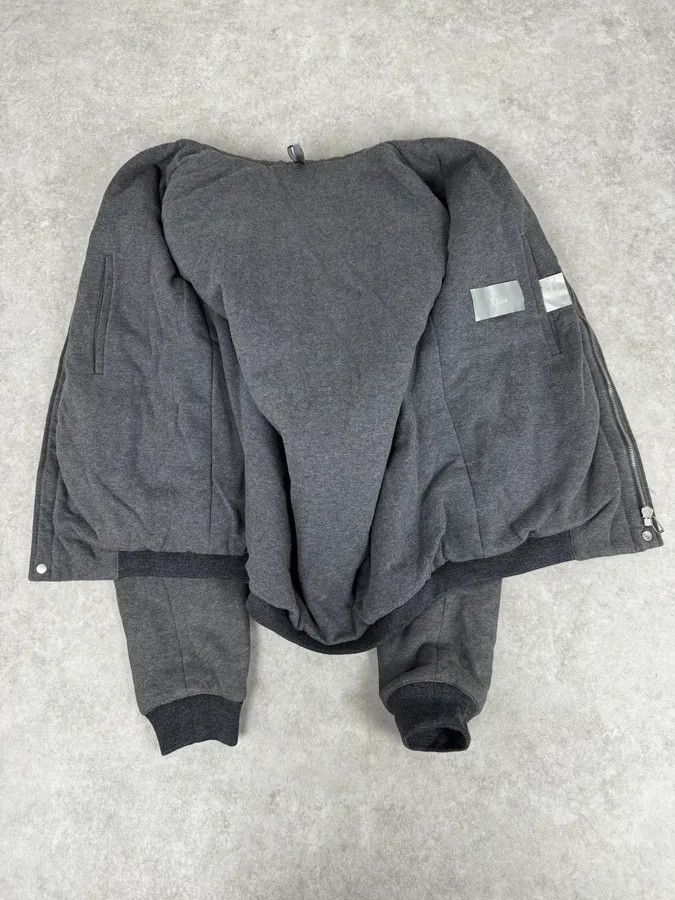 Dior 2010s Dior Grey Hybrid Hooded Bomber Jacket by Kris Van Assche Size US M / EU 48-50 / 2 - 7 Thumbnail