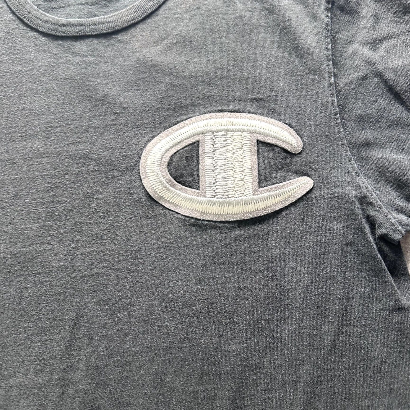 Champion VINTAGE Champion Shirt Mens Medium Black C Logo Embroidered Athletic Tee 90s Size US M / EU 48-50 / 2 - 2 Thumbnail