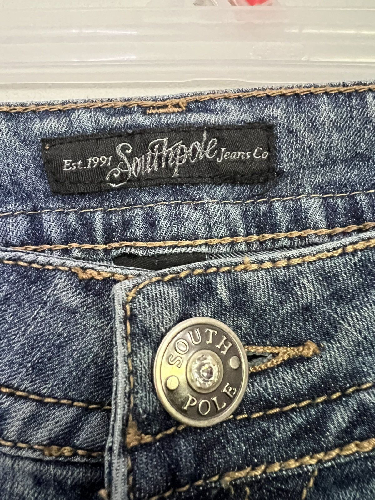Southpole Vintage Y2K SouthPole Low waisted Womens Wide Leg Jeans Size 30" / US 8 / IT 44 - 2 Thumbnail