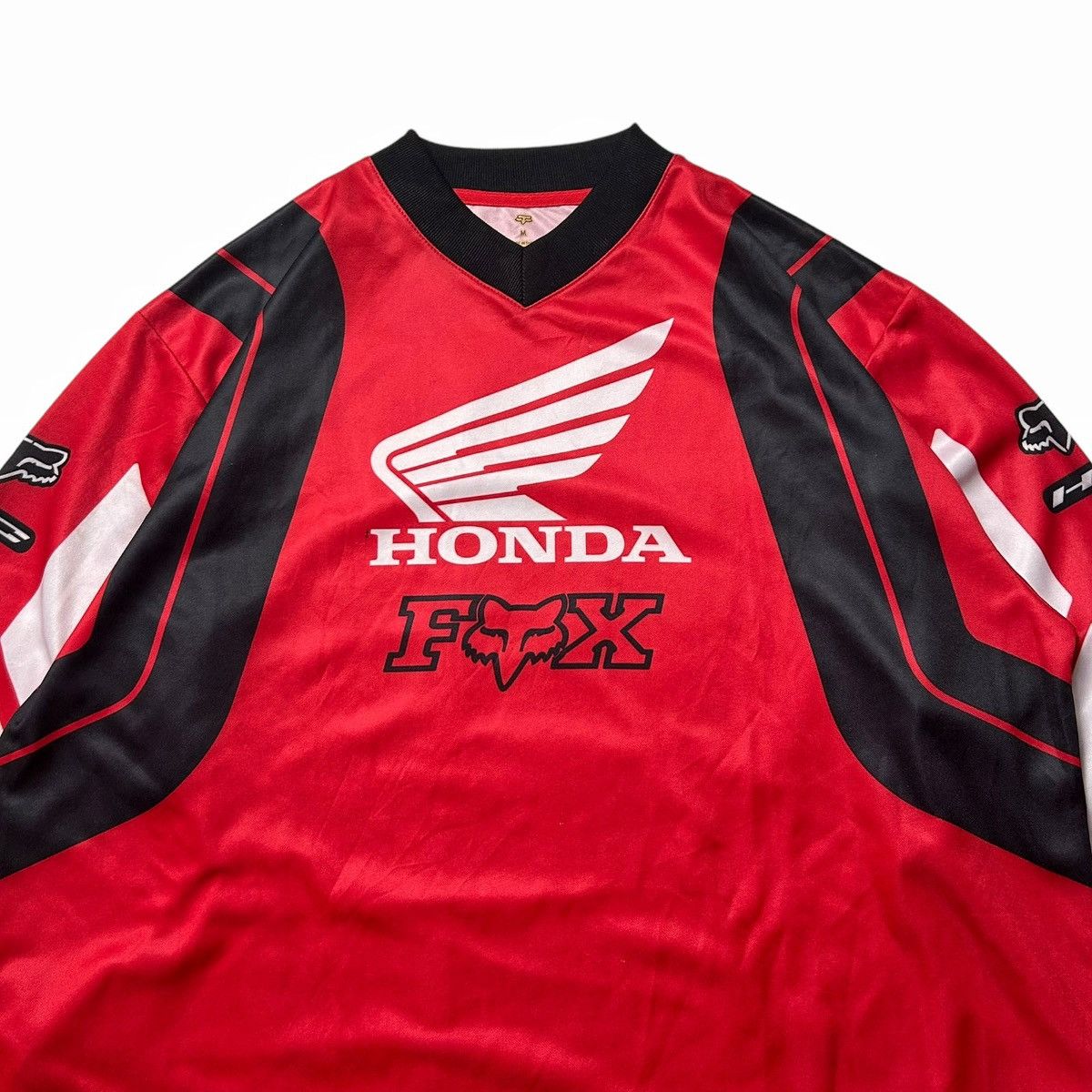 Fox Racing × Honda × Vintage Vintage 00s Honda Fox Racing Motocross Jersey Size US M / EU 48-50 / 2 - 8 Thumbnail