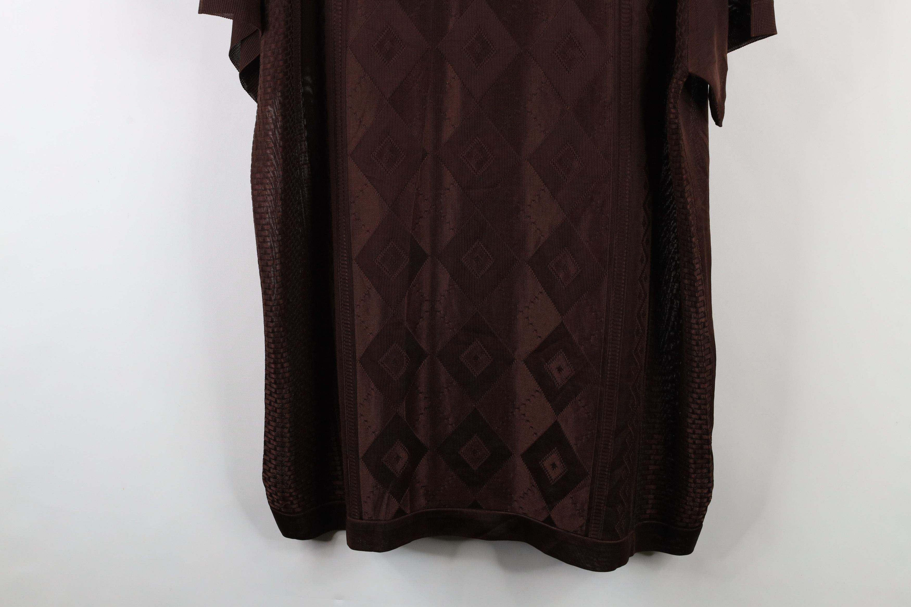 Vintage Vintage 90s Coogi Style Geometric Collared Polo Shirt Brown Size US XXL / EU 58 / 5 - 3 Thumbnail