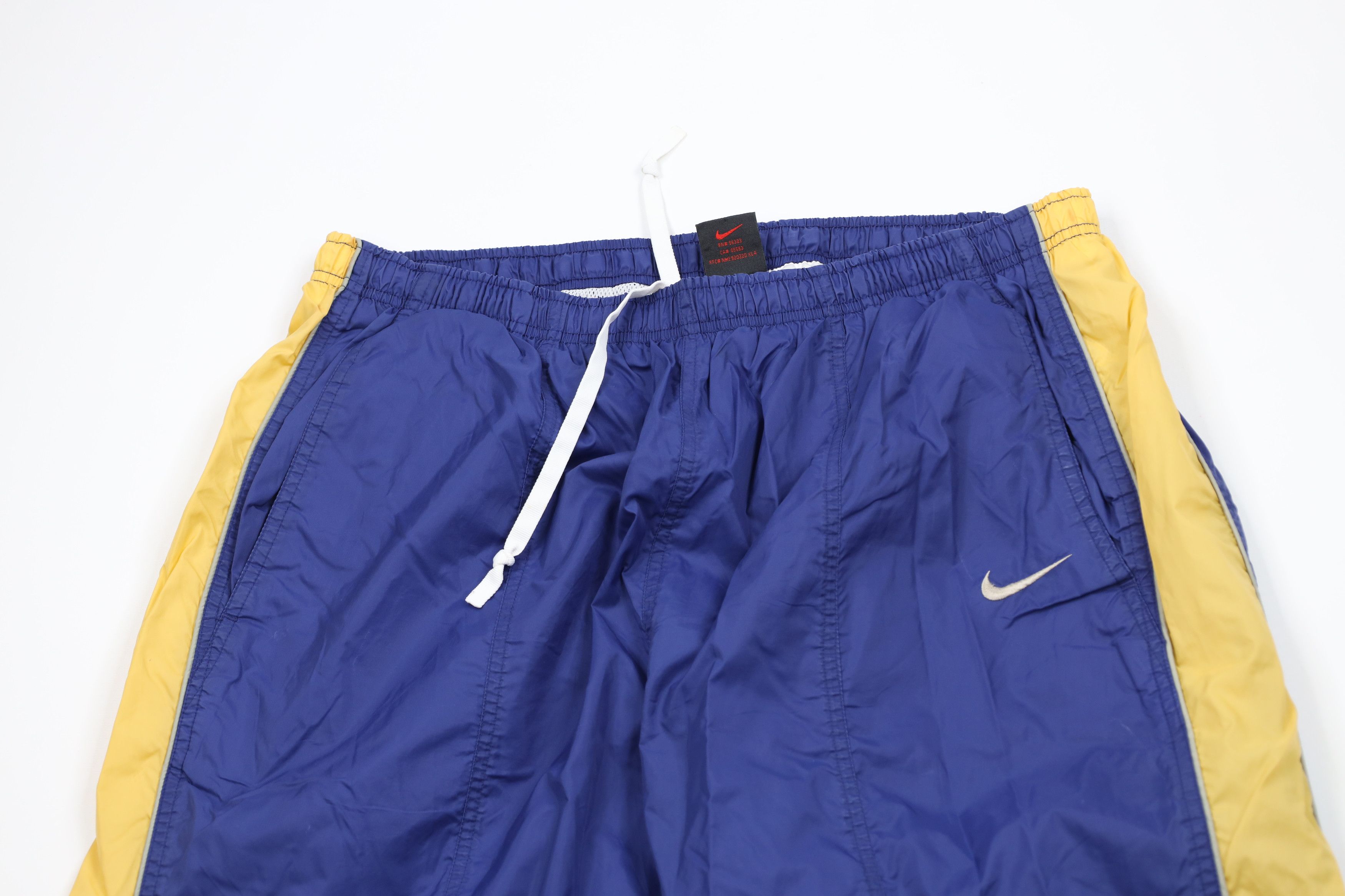 Nike × Vintage Vintage 90s Nike Swoosh Lined Wide Leg Windbreaker Pants Size US 40 / EU 56 - 2 Thumbnail