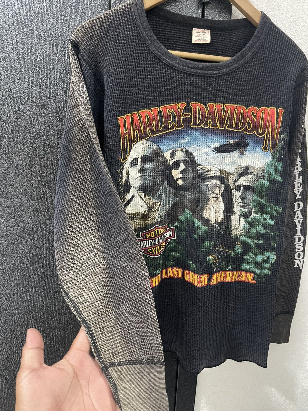 Harley Davidson Vintage Harley Davidson Longsleeve Distressed Knit Size US S / EU 44-46 / 1 - 9 Thumbnail