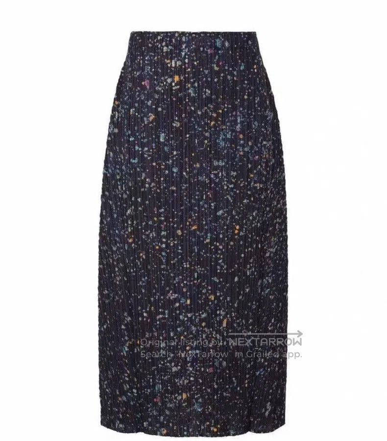Issey Miyake Issey Miyake size:3 Dark Starry Midi Skirt Size 31" - 1 Thumbnail