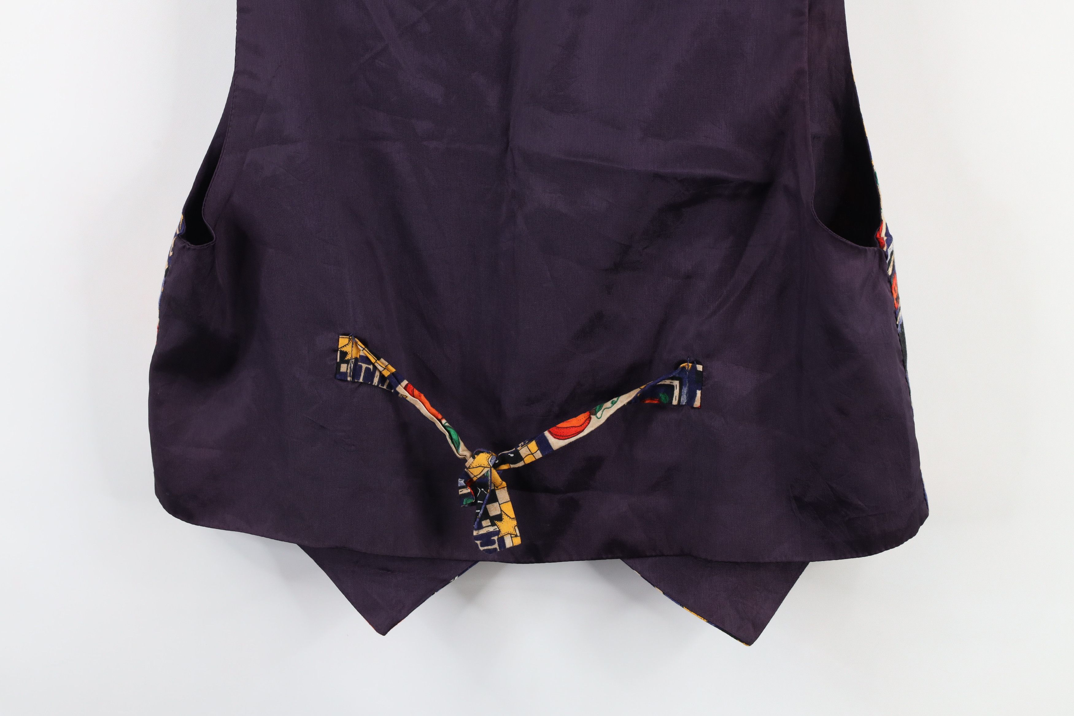 Vintage Vintage 90s Streetwear Tie Back Button Vest Jacket USA Size L / US 10 / IT 46 - 13 Thumbnail